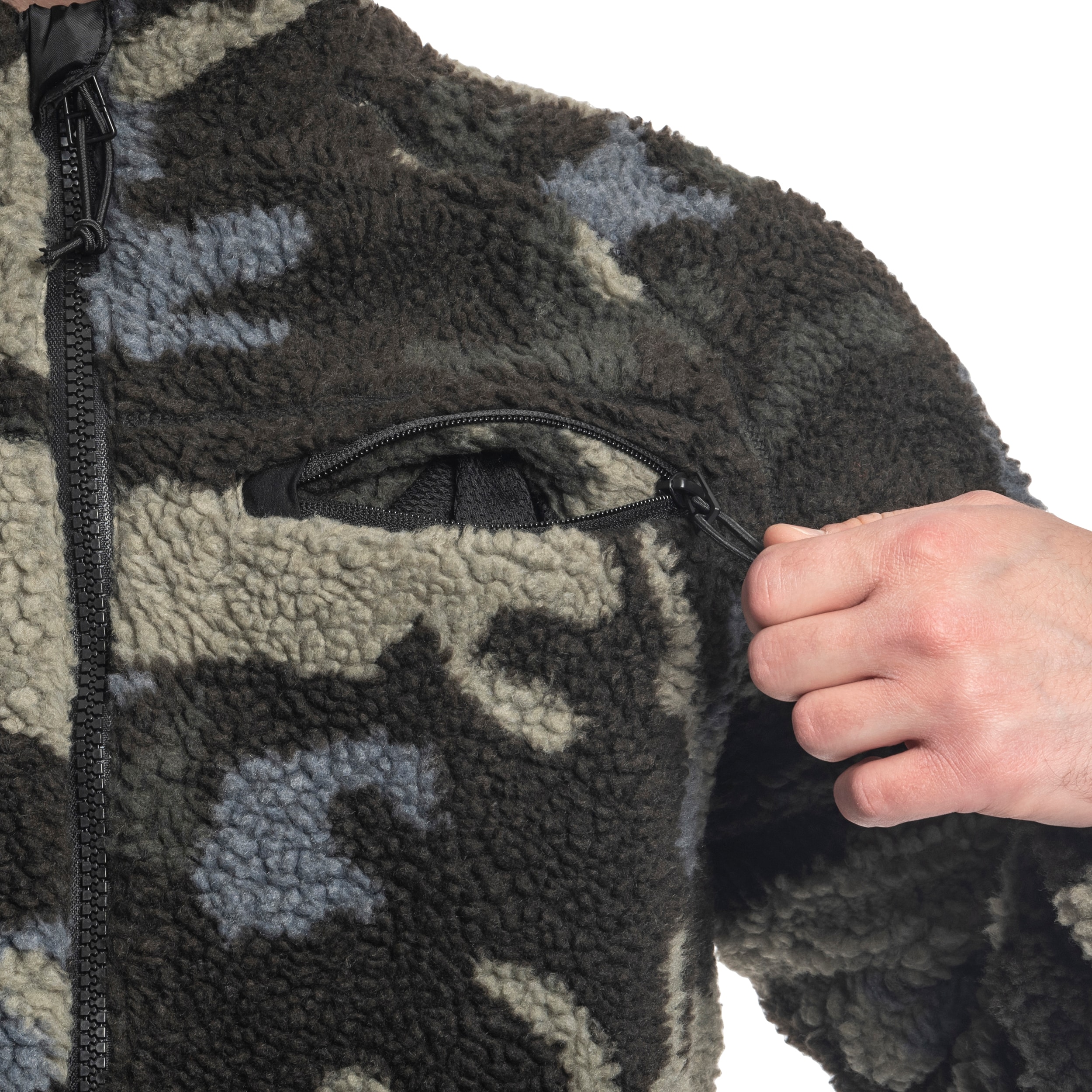 Brandit - Teddyfleece Jacket - Teddy-Fleecejacke - Dark Camo