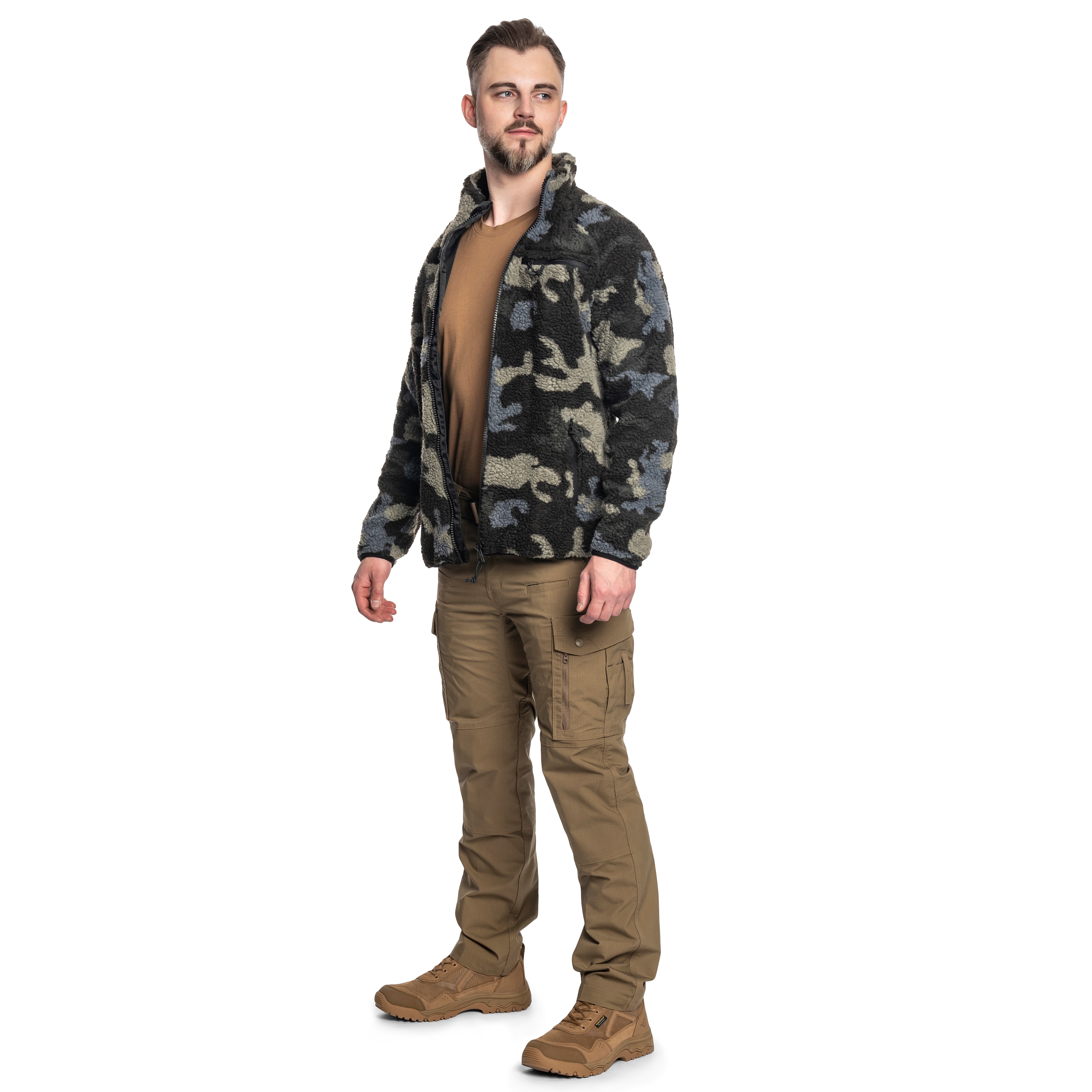 Brandit - Teddyfleece Jacket - Teddy-Fleecejacke - Dark Camo