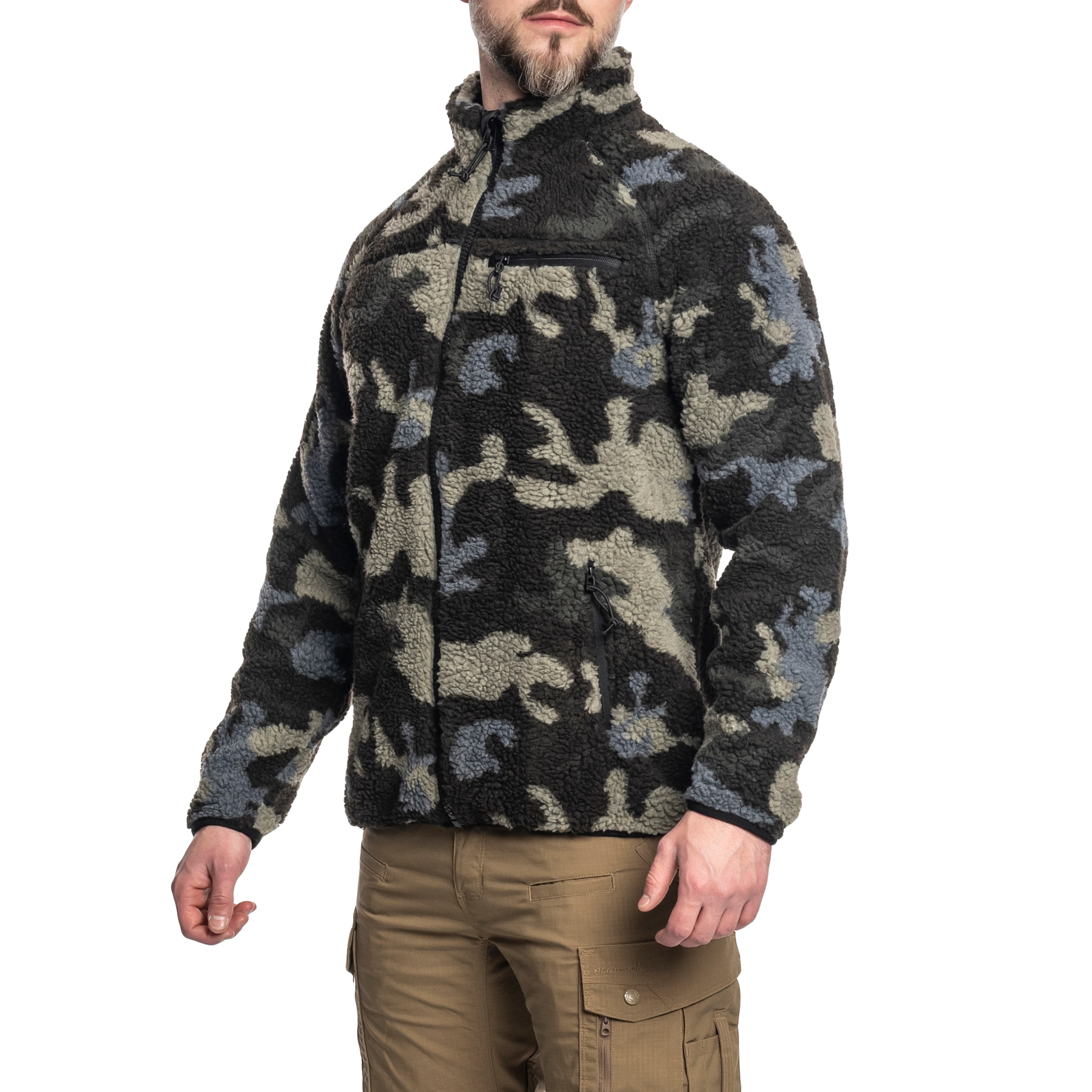 Brandit - Teddyfleece Jacket - Teddy-Fleecejacke - Dark Camo