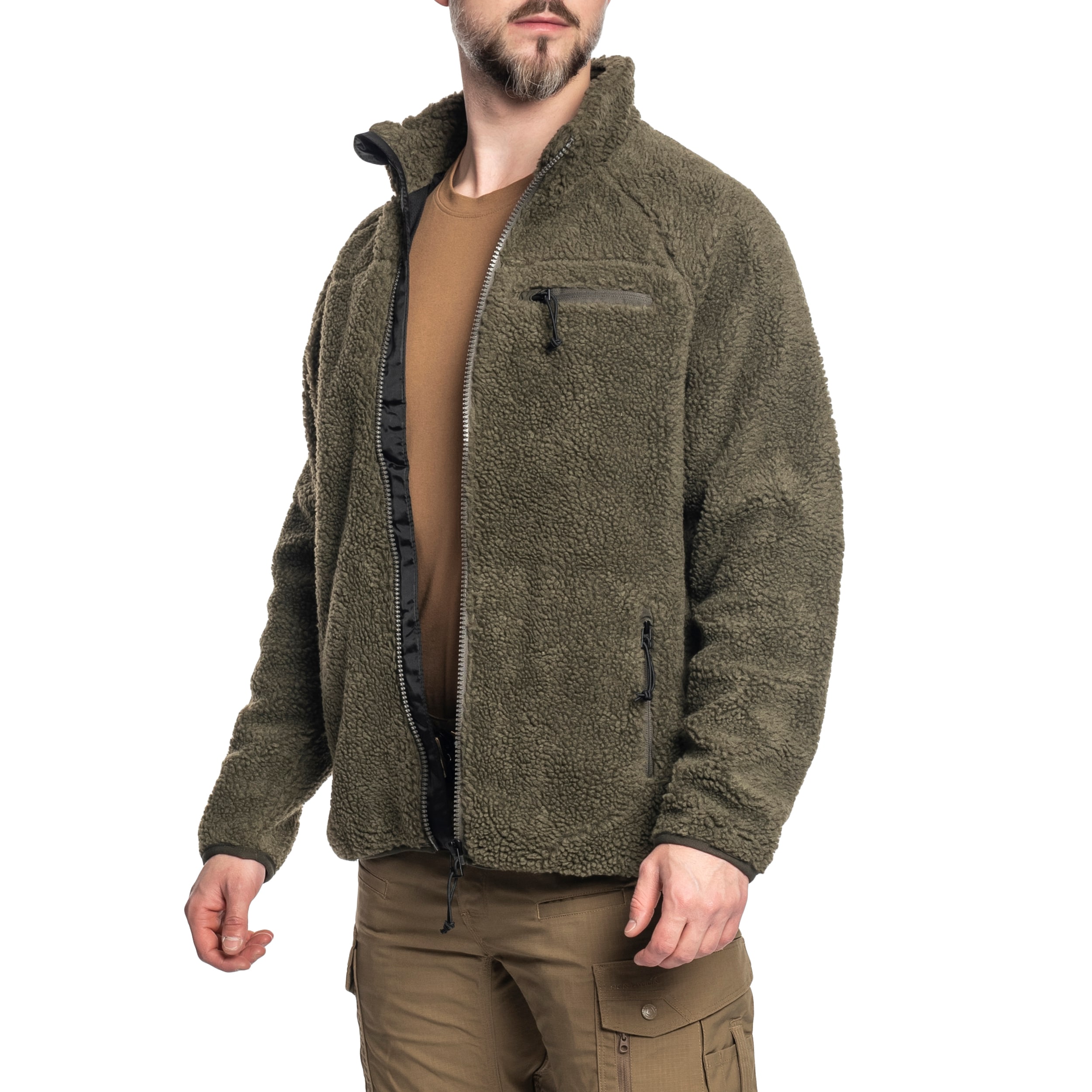 Brandit - Teddyfleece Jacket - Teddy-Fleecejacke - Olive