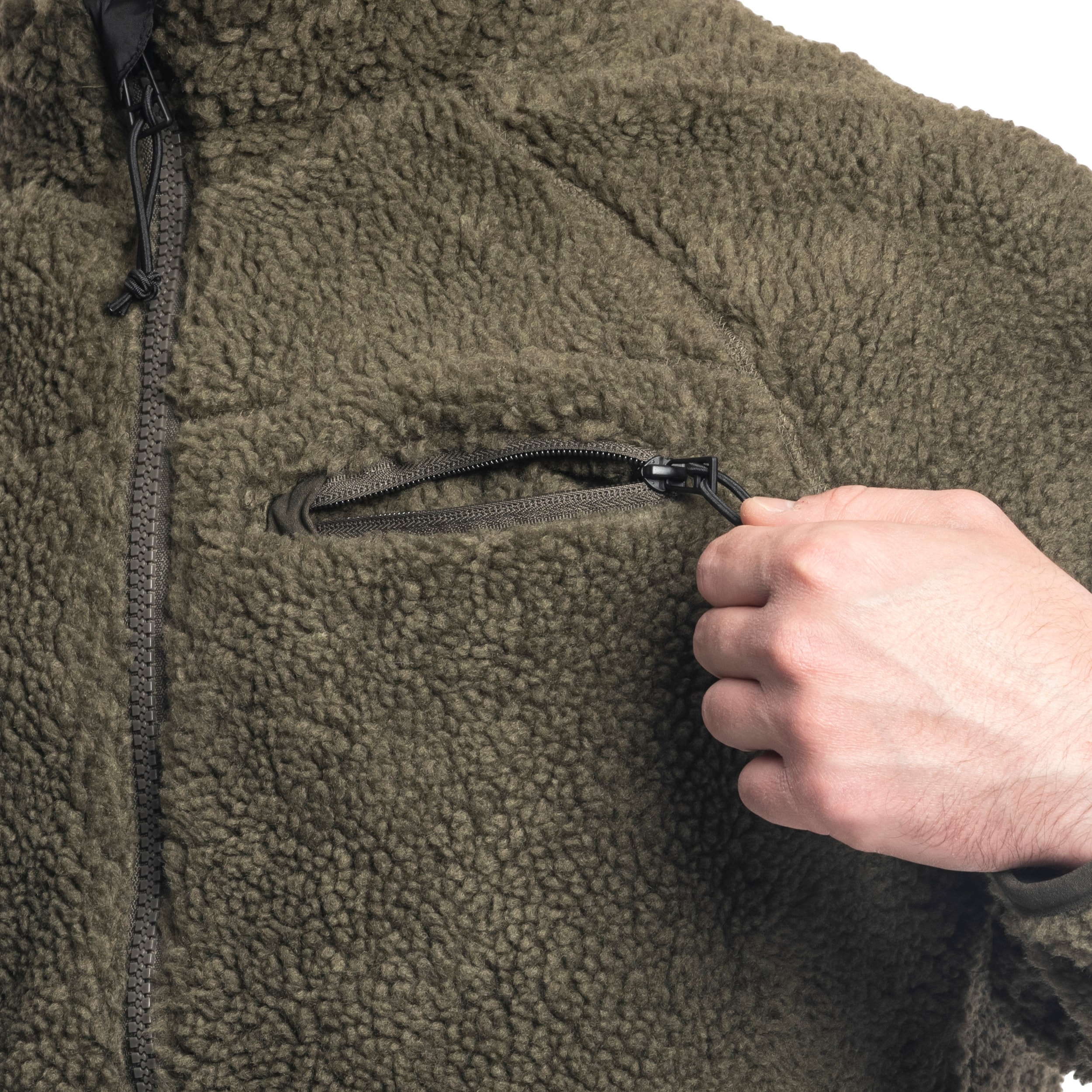 Brandit - Teddyfleece Jacket - Teddy-Fleecejacke - Olive