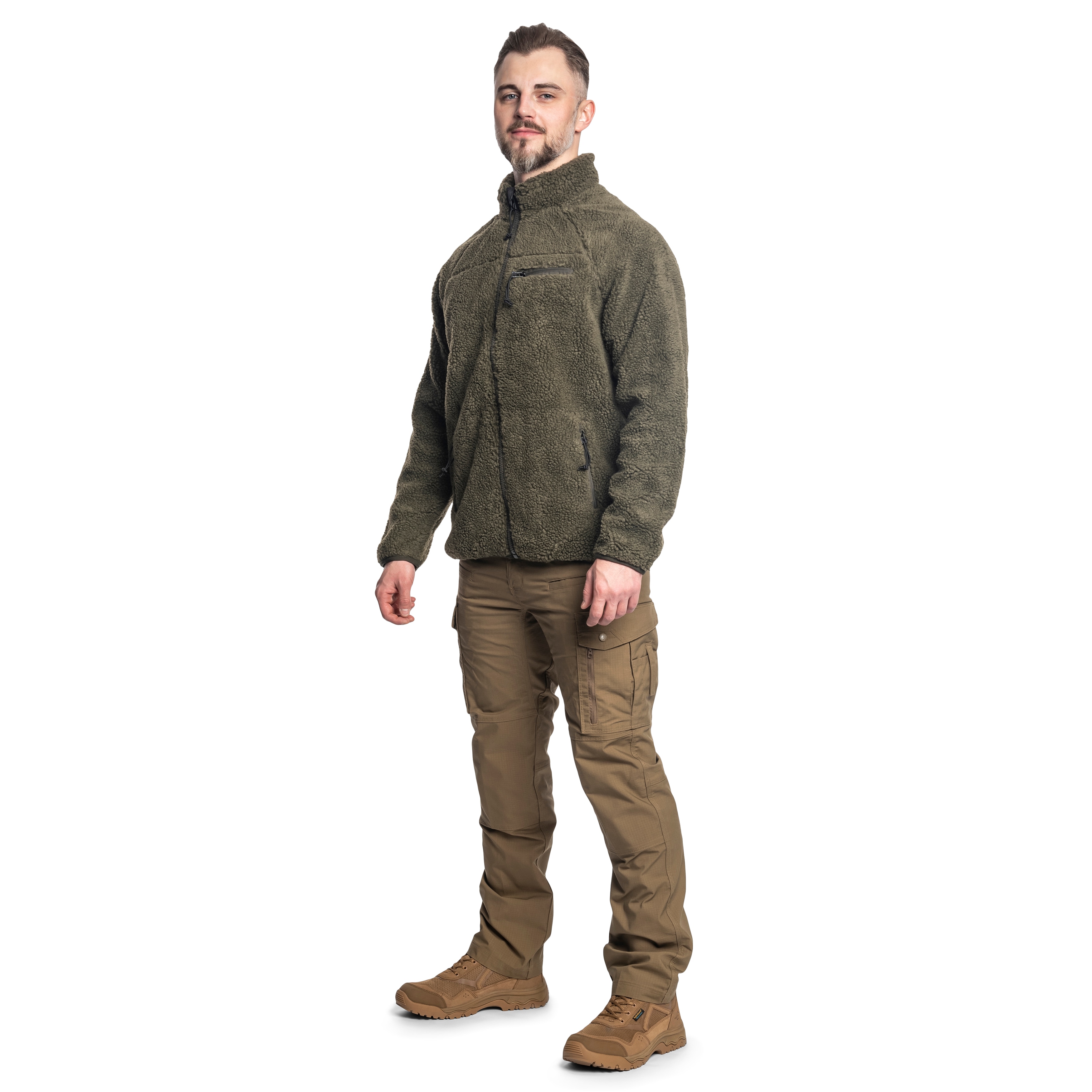 Brandit - Teddyfleece Jacket - Teddy-Fleecejacke - Olive