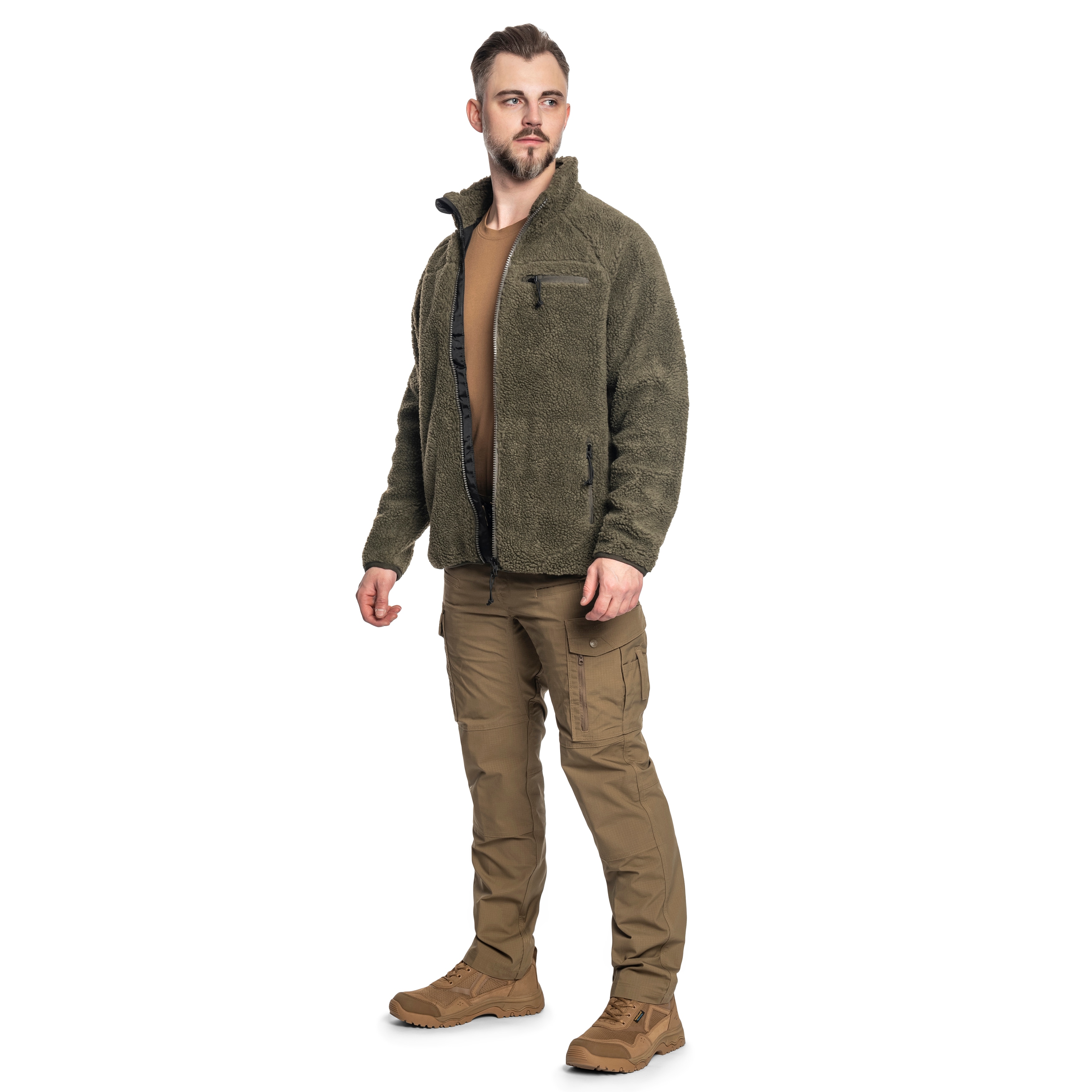 Brandit - Teddyfleece Jacket - Teddy-Fleecejacke - Olive