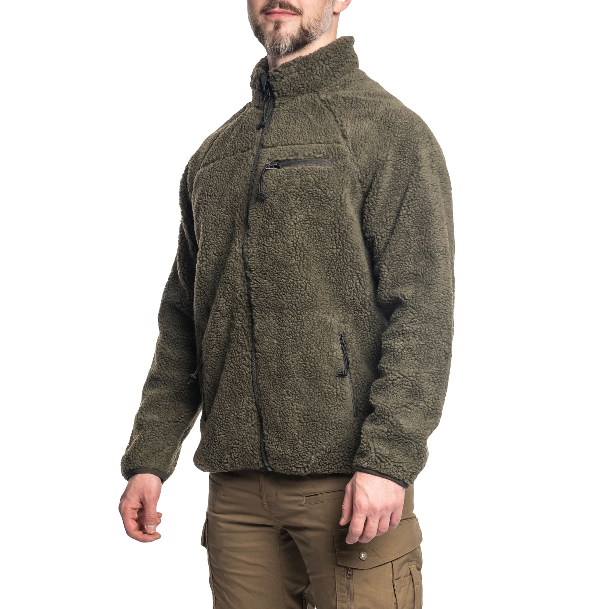 Brandit - Teddyfleece Jacket - Teddy-Fleecejacke - Olive