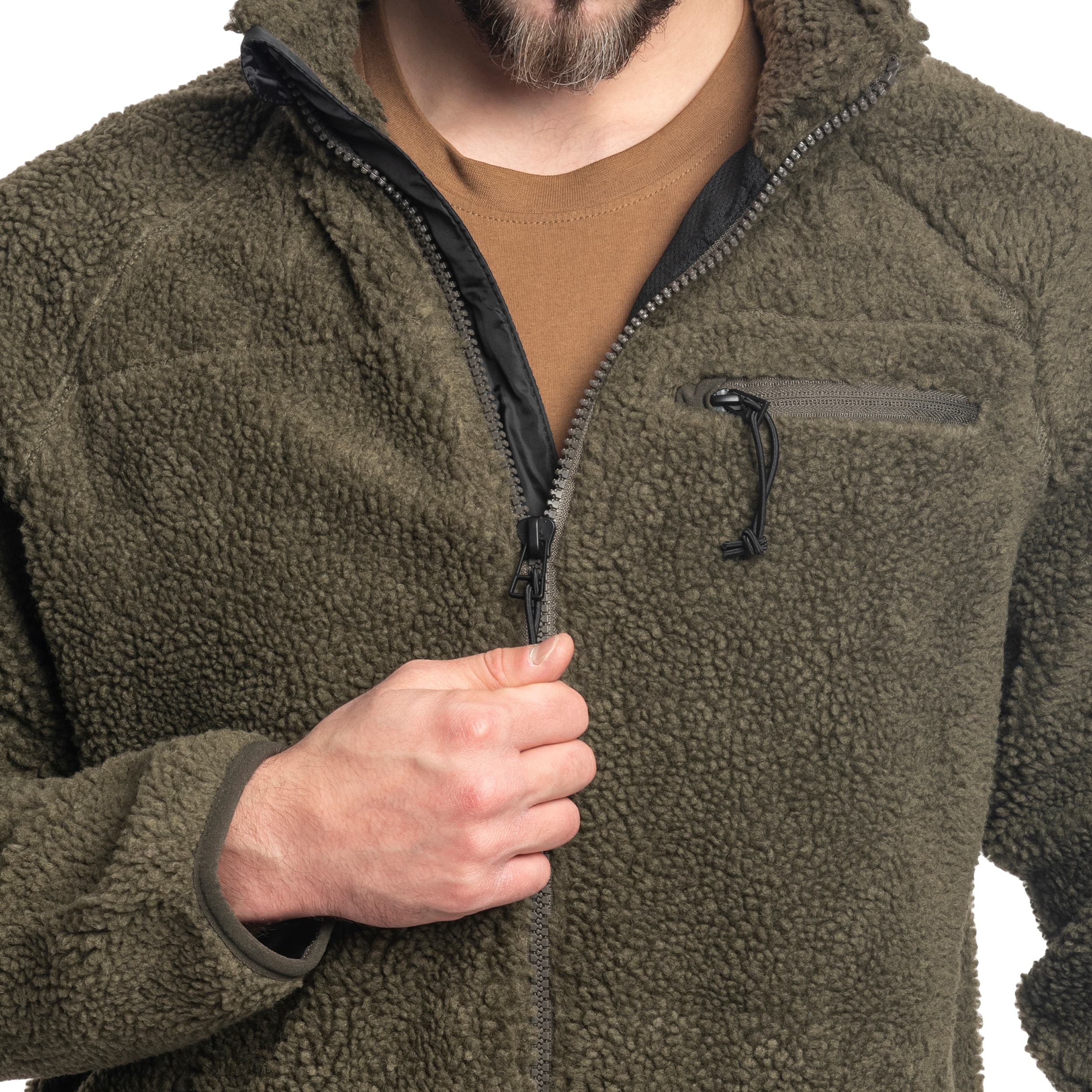 Brandit - Teddyfleece Jacket - Teddy-Fleecejacke - Olive