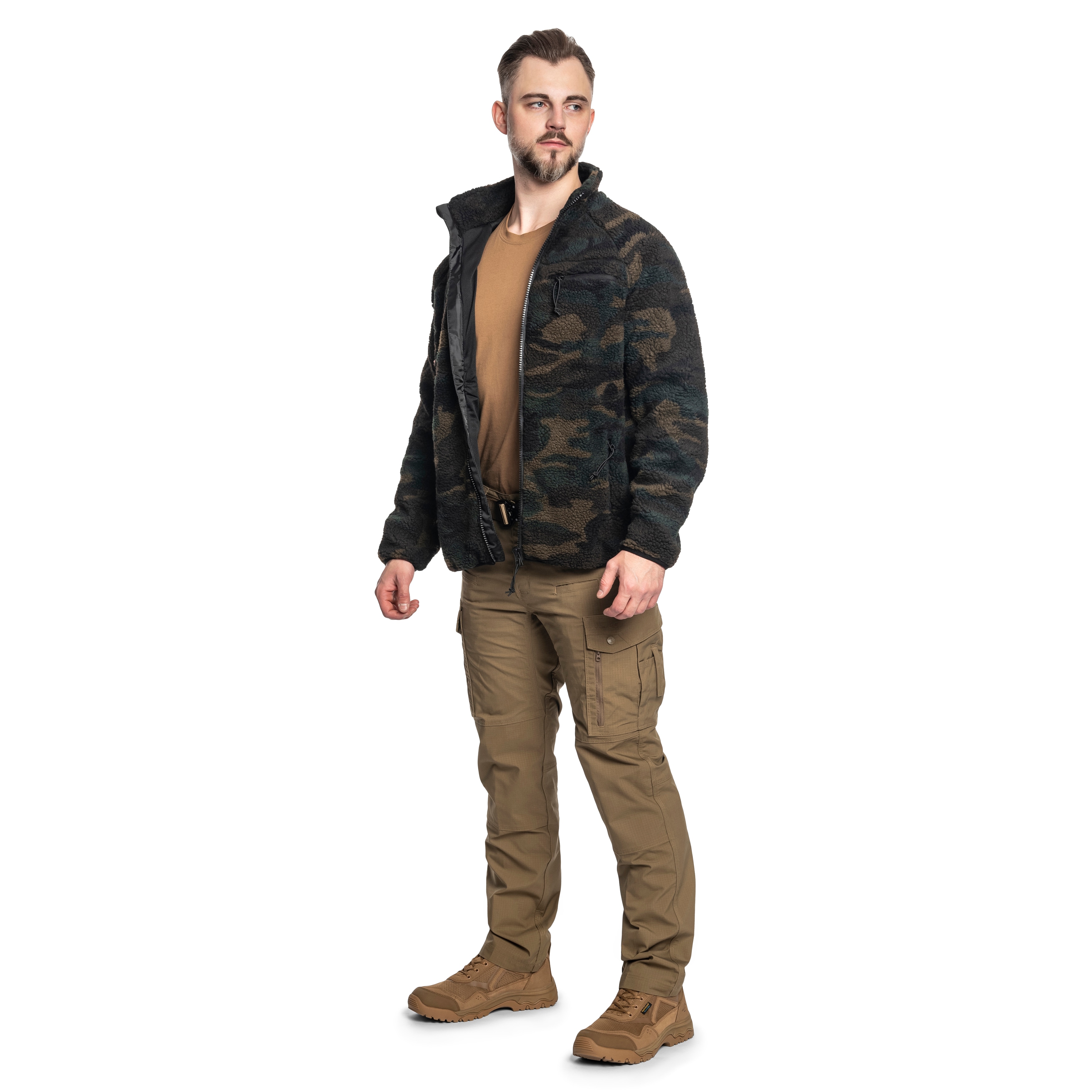 Brandit - Teddyfleece Jacket - Teddy-Fleecejacke - Woodland