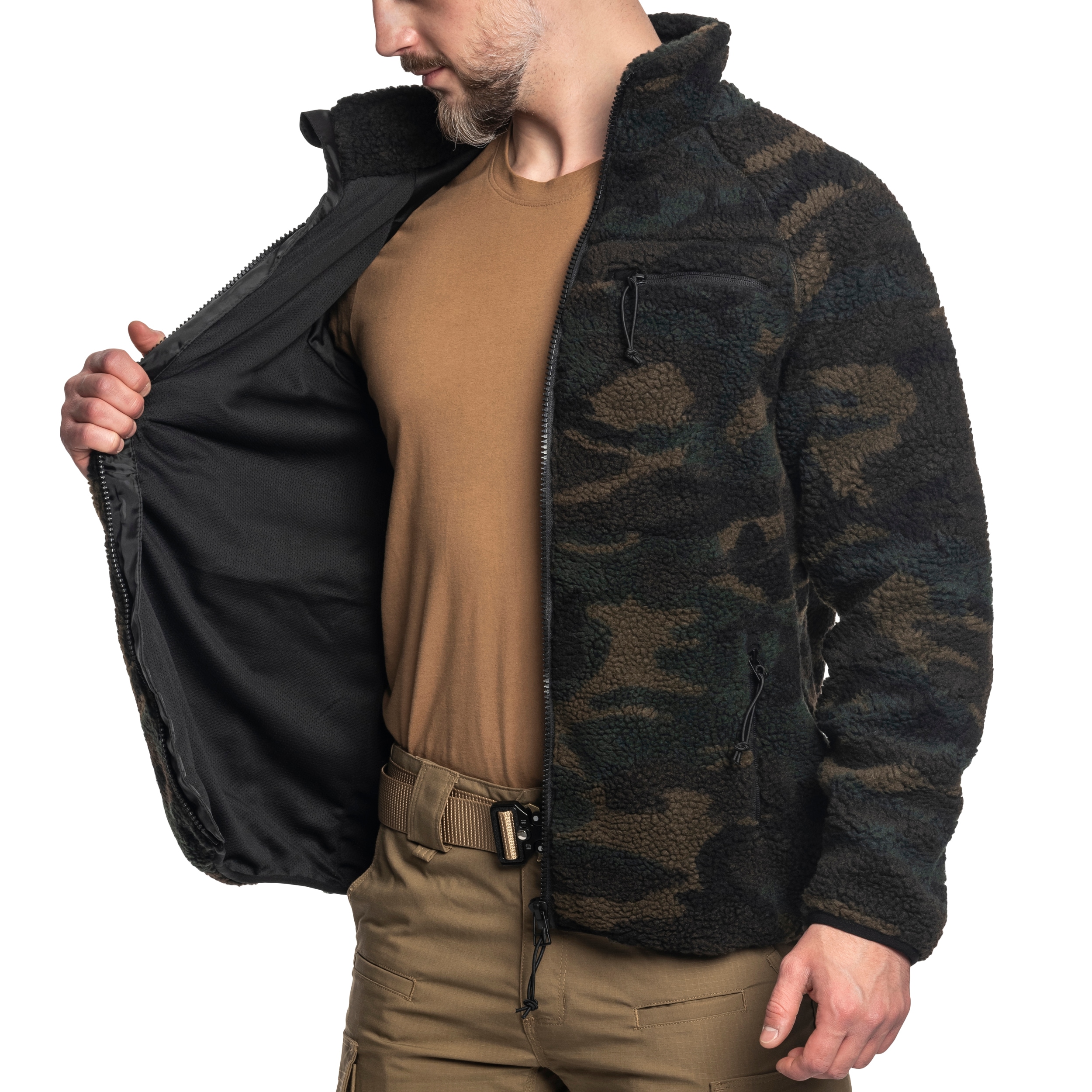 Brandit - Teddyfleece Jacket - Teddy-Fleecejacke - Woodland