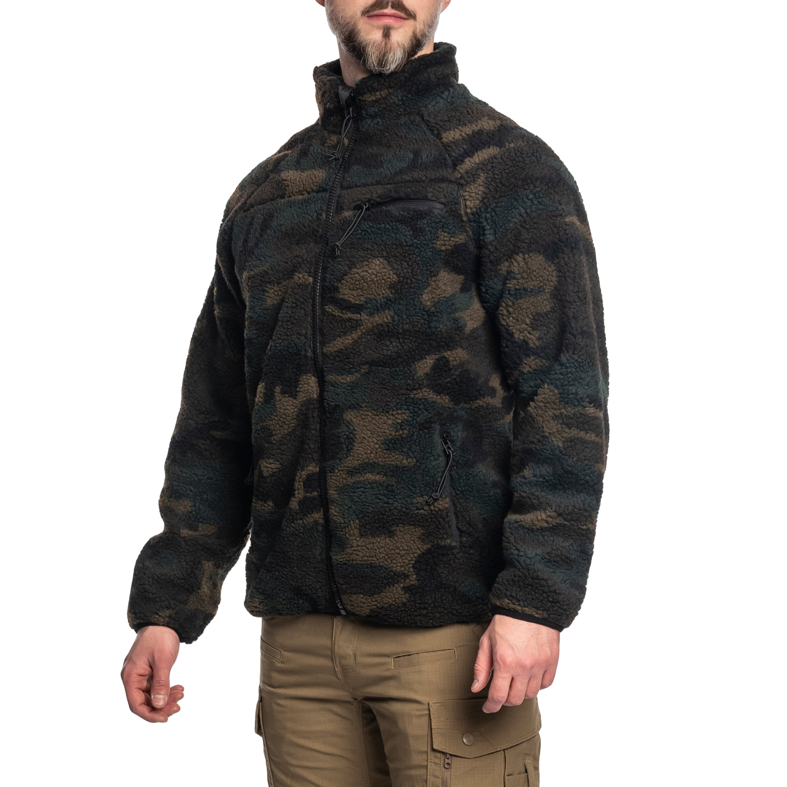 Brandit - Teddyfleece Jacket - Teddy-Fleecejacke - Woodland