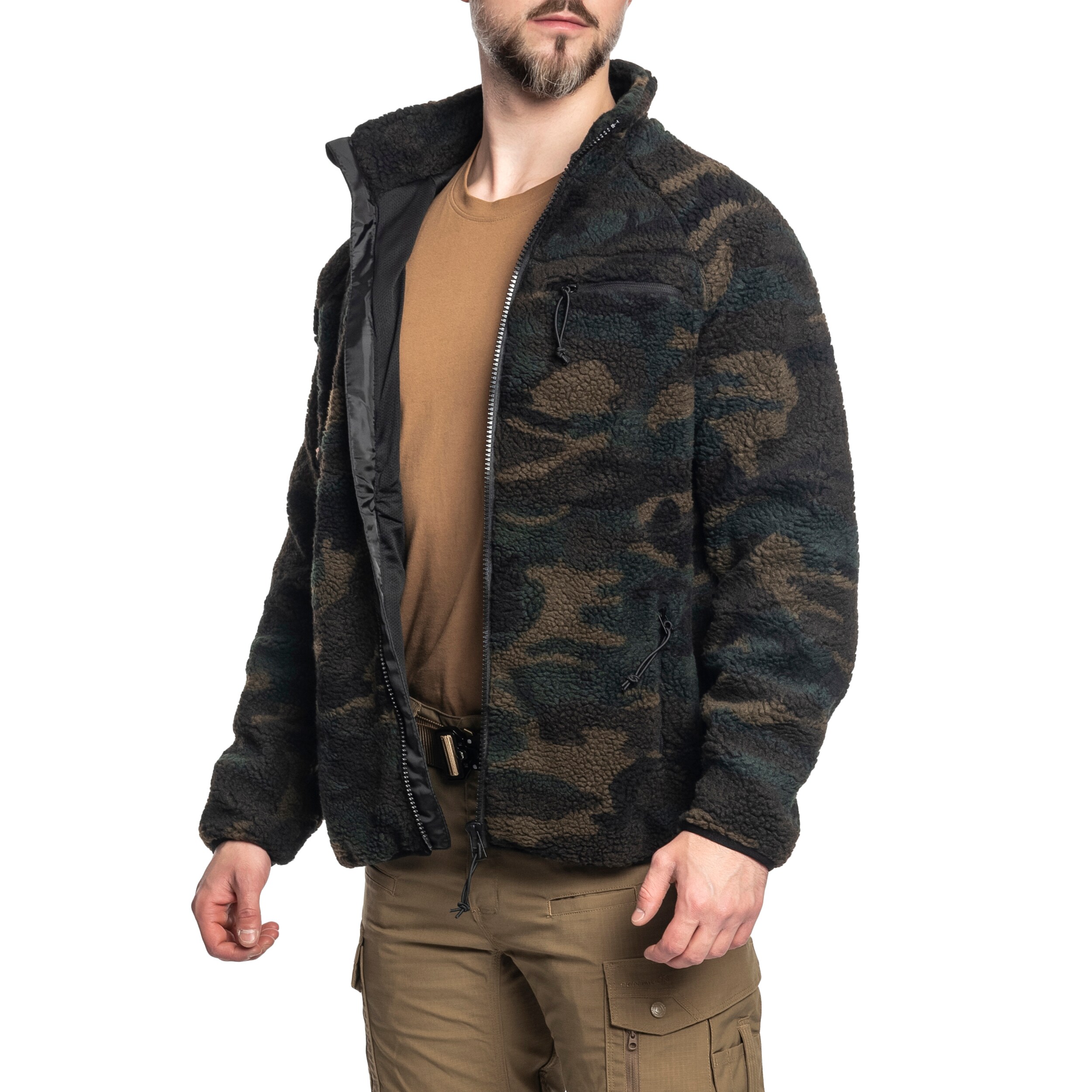 Brandit - Teddyfleece Jacket - Teddy-Fleecejacke - Woodland