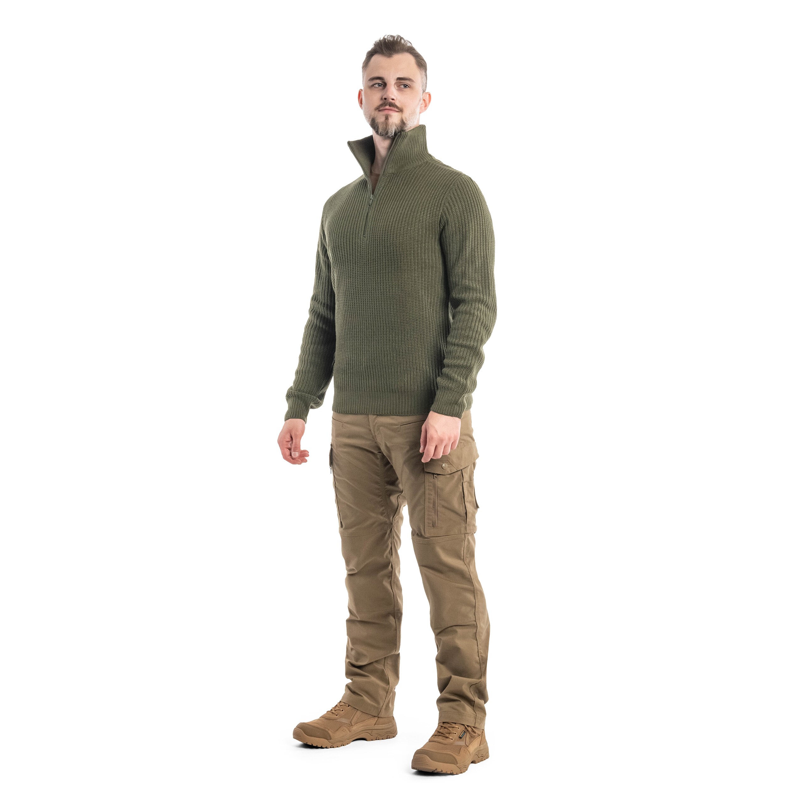 Brandit - Marine Troyer Pullover - Pullover - Olive