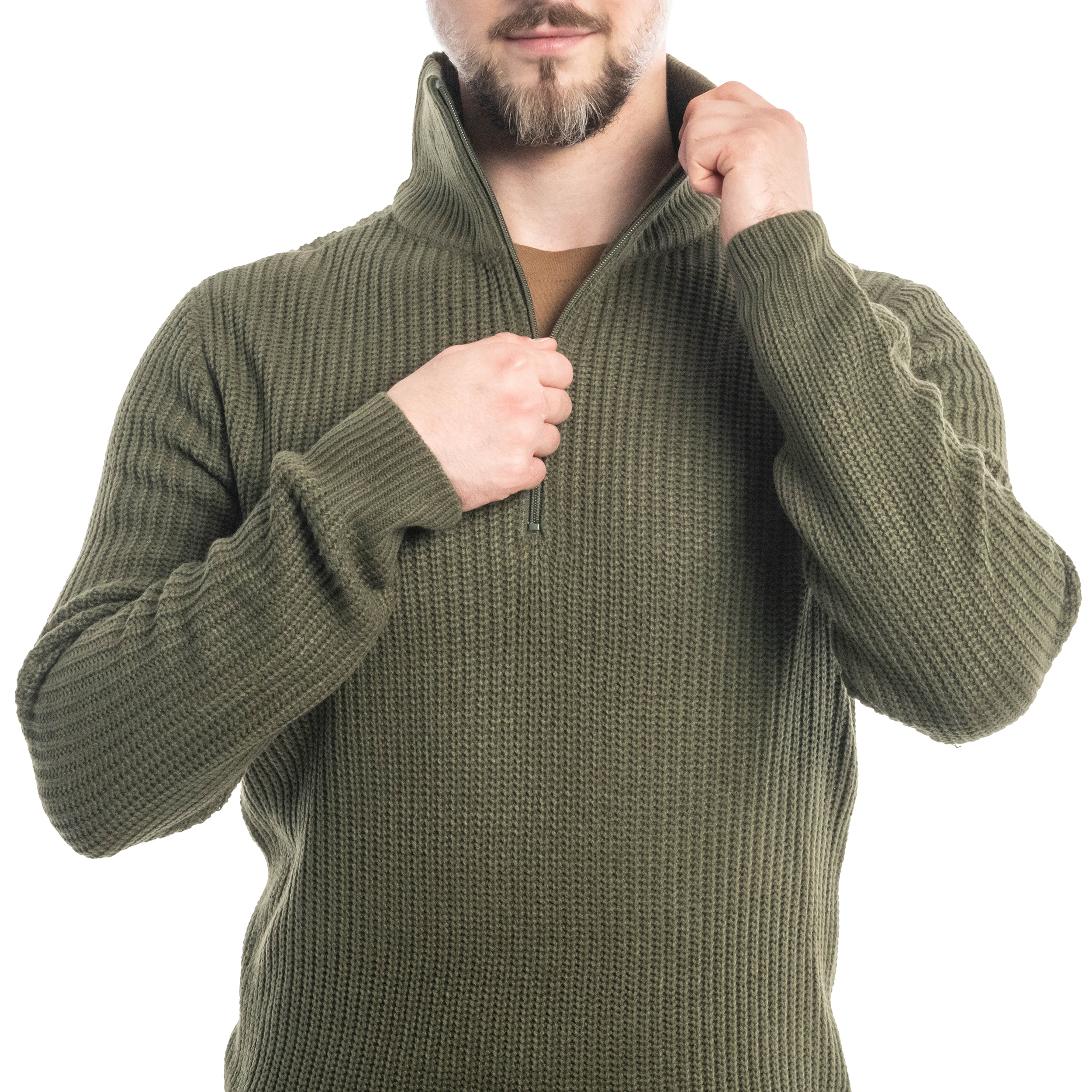 Brandit - Marine Troyer Pullover - Pullover - Olive