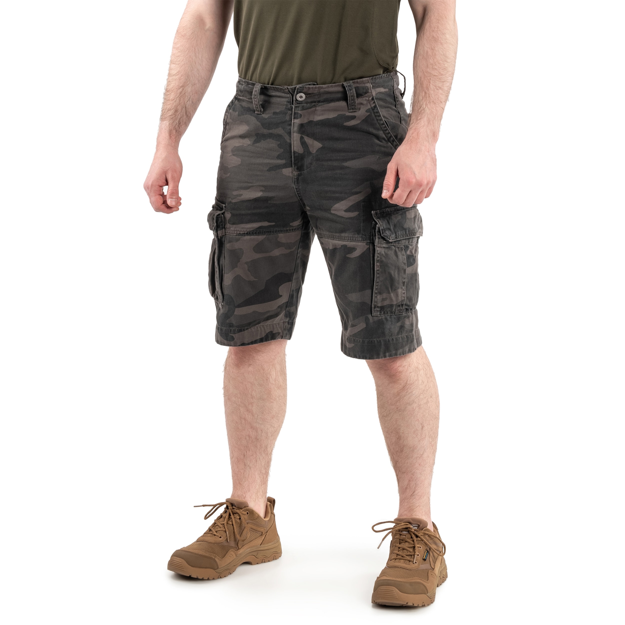 Mil-Tec - Vintage Prewash - Taktische Shorts - Dark Camo