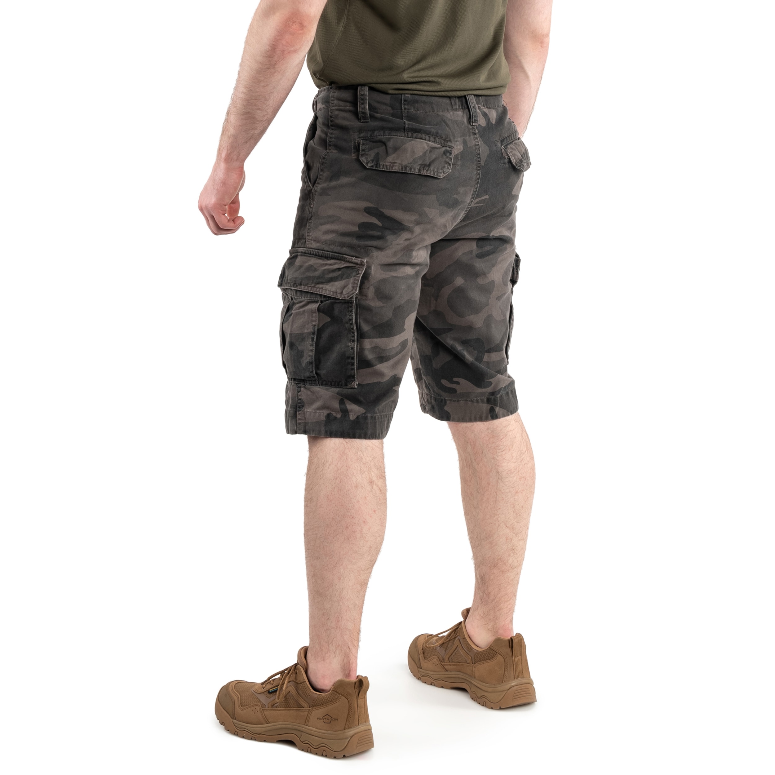 Mil-Tec - Vintage Prewash - Taktische Shorts - Dark Camo