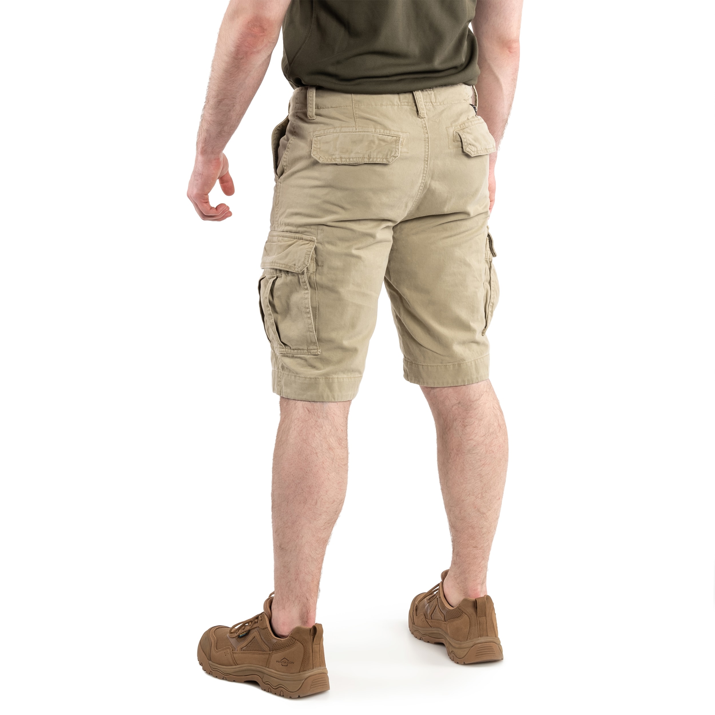 Mil-Tec - Vintage Prewash - Taktische Shorts - Khaki