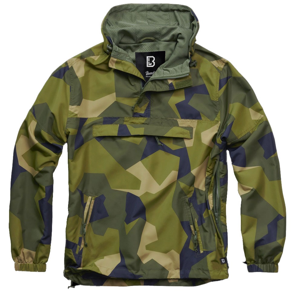 Brandit - Summer Windbreaker Jacke - Windjacke aus Polyester - Swedish Camo M90