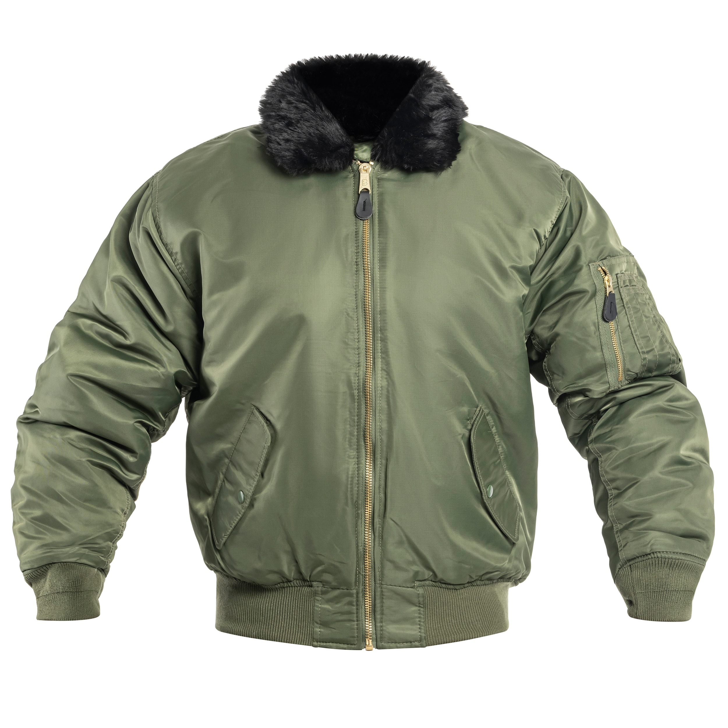 Brandit - MA2 Fur Collar Jacke - Olive