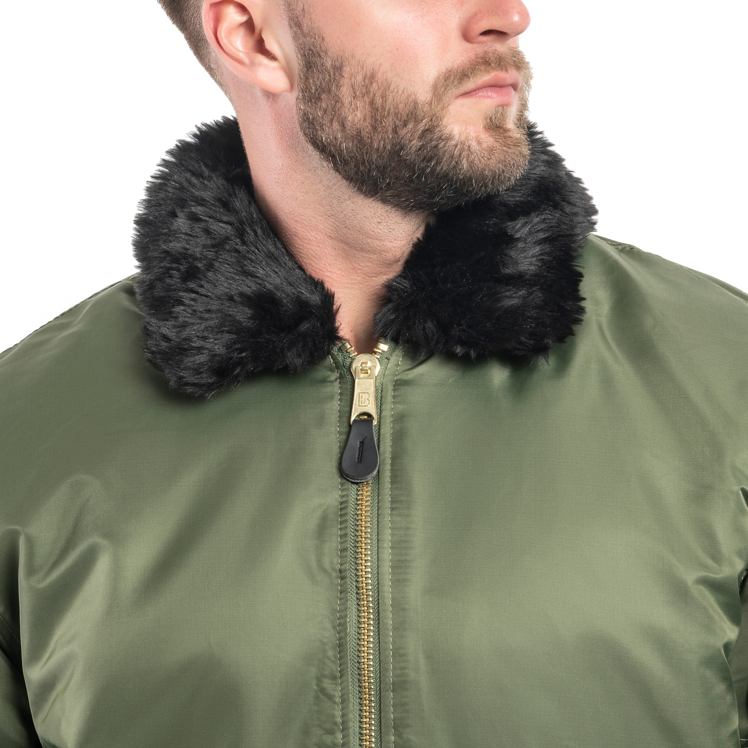 Brandit - MA2 Fur Collar Jacke - Olive