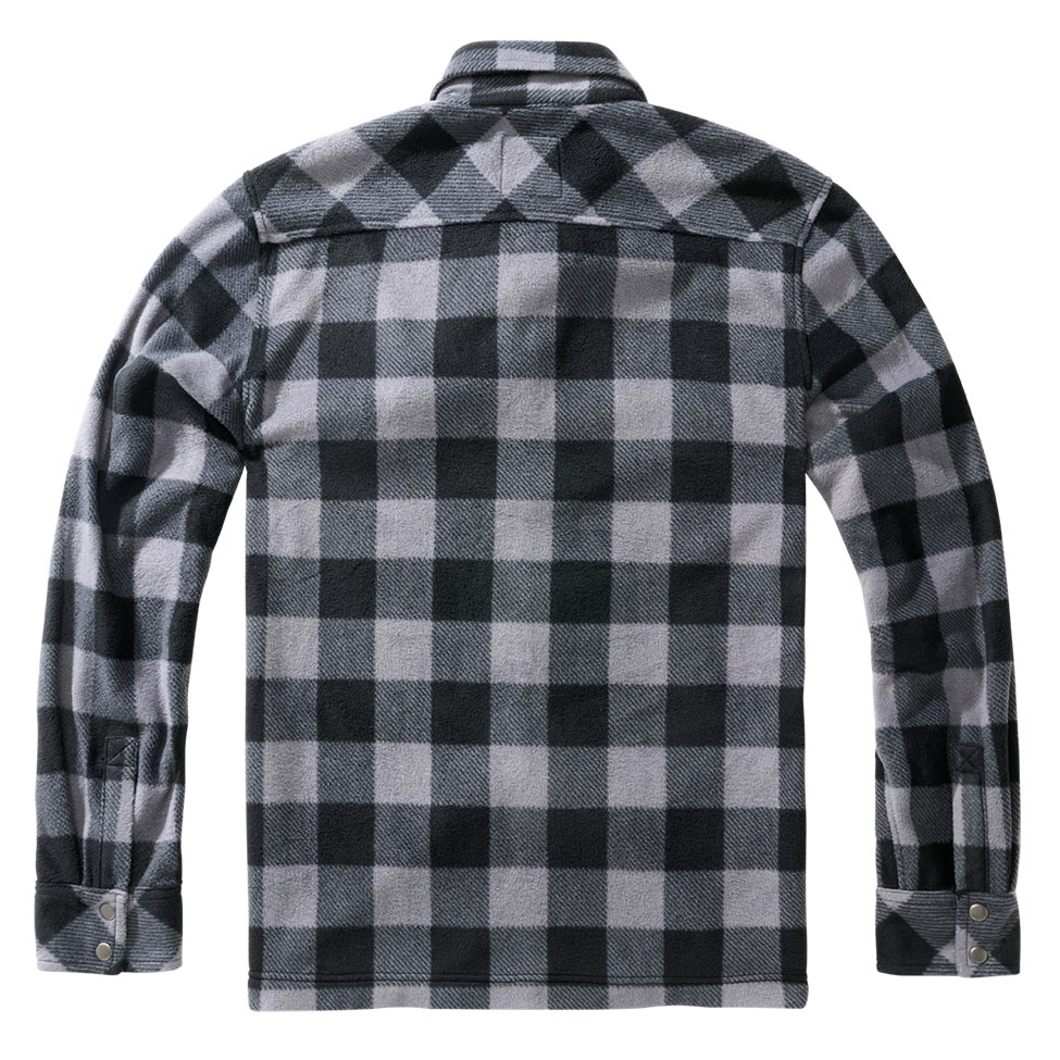 Brandit - Jeff Fleece Long Sleeve - Langarmshirt aus Fleece - Black/Grey