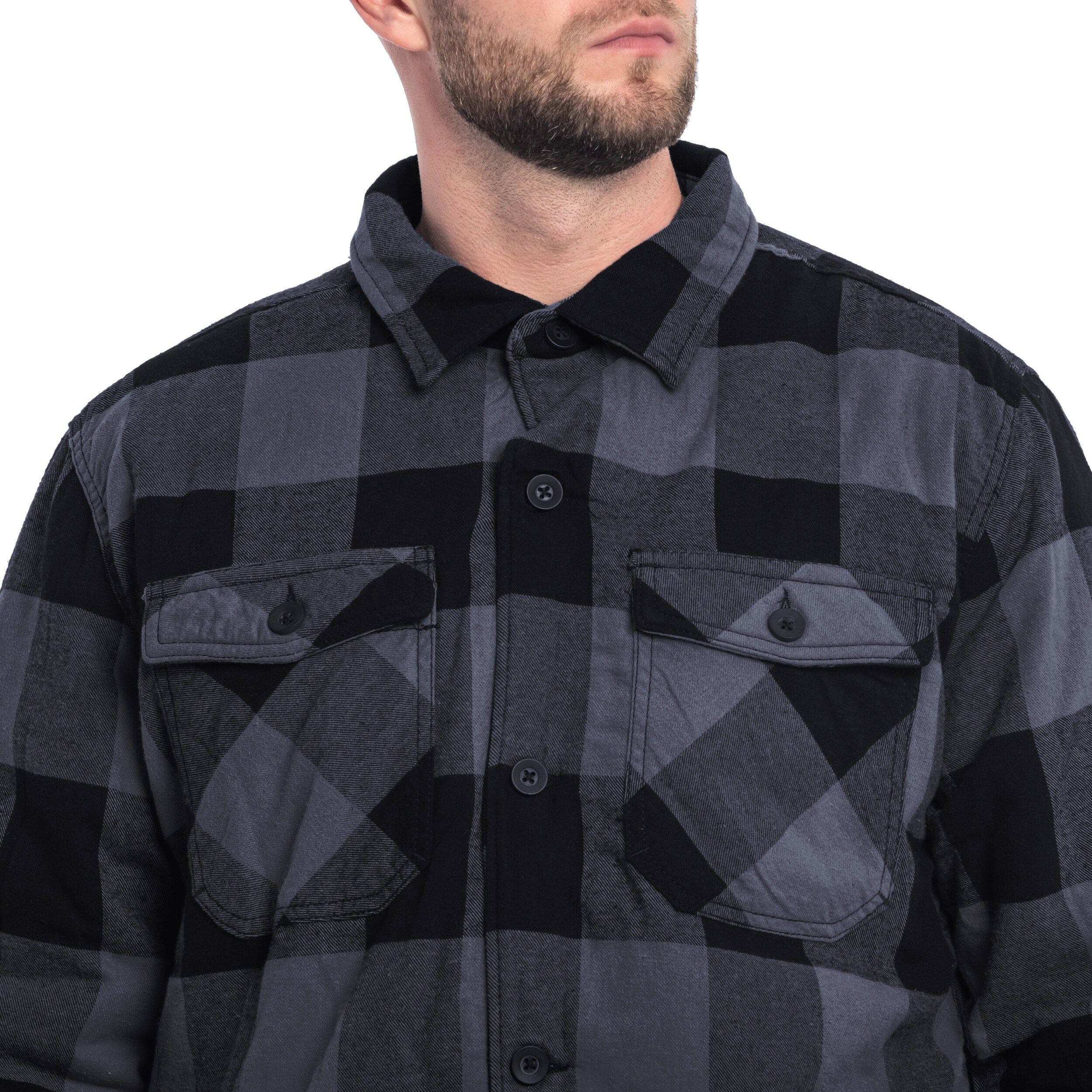 Brandit - Lumber Jacket - Jacke - Black/Grey