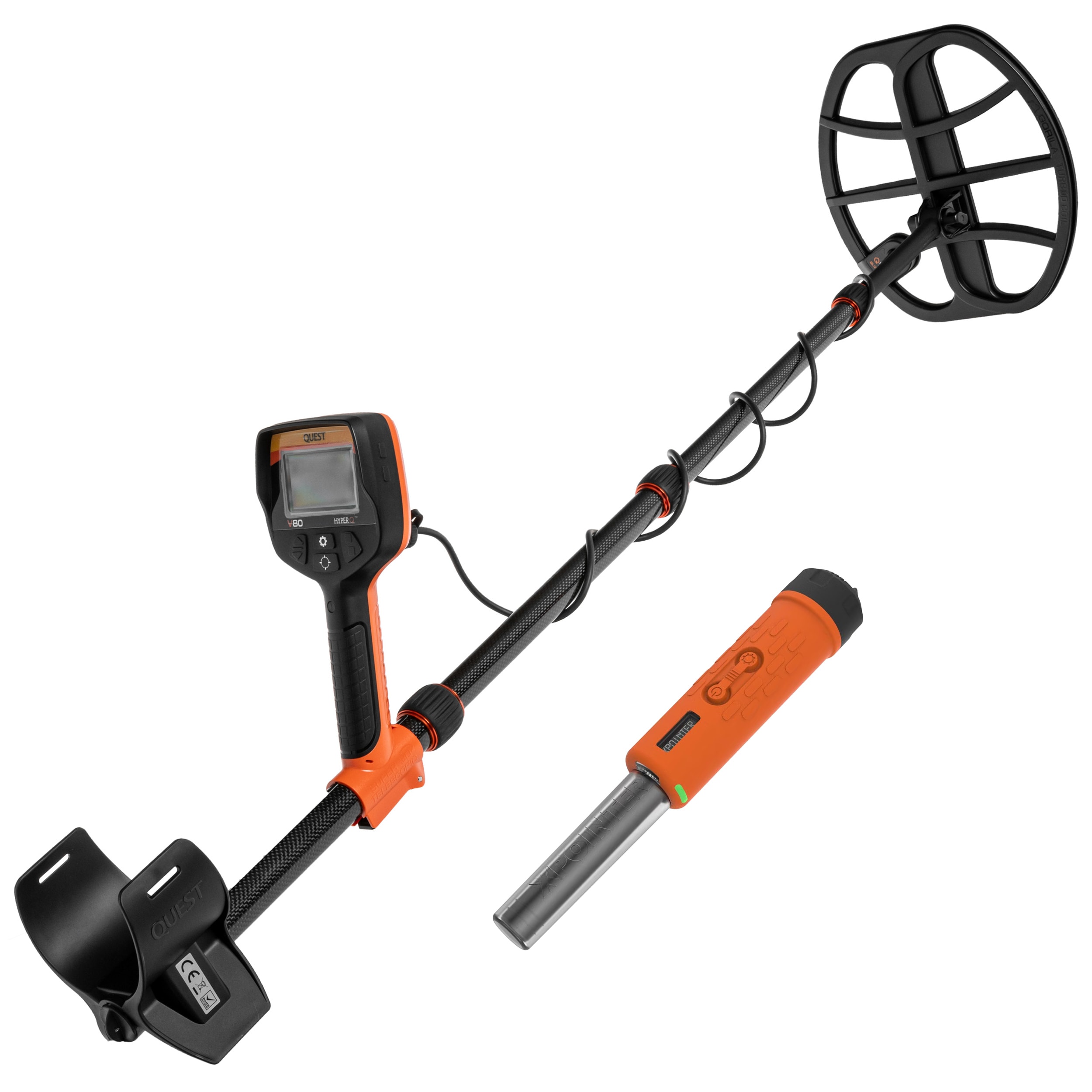 Quest V80 Metalldetektor + Quest Xpointer Max Magic Holster