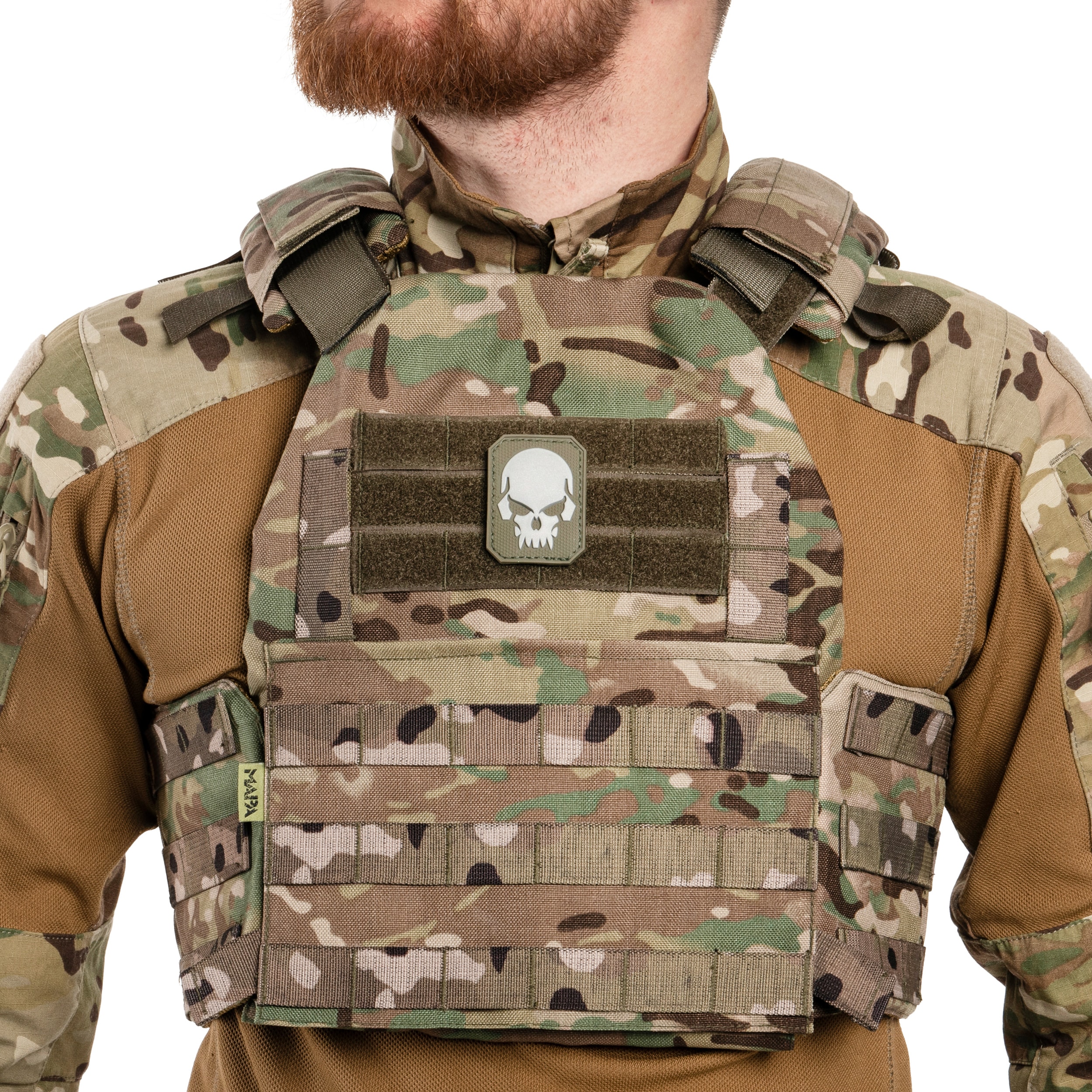 Mil-Tec - Skull SM - 3D-Aufnäher - Olive