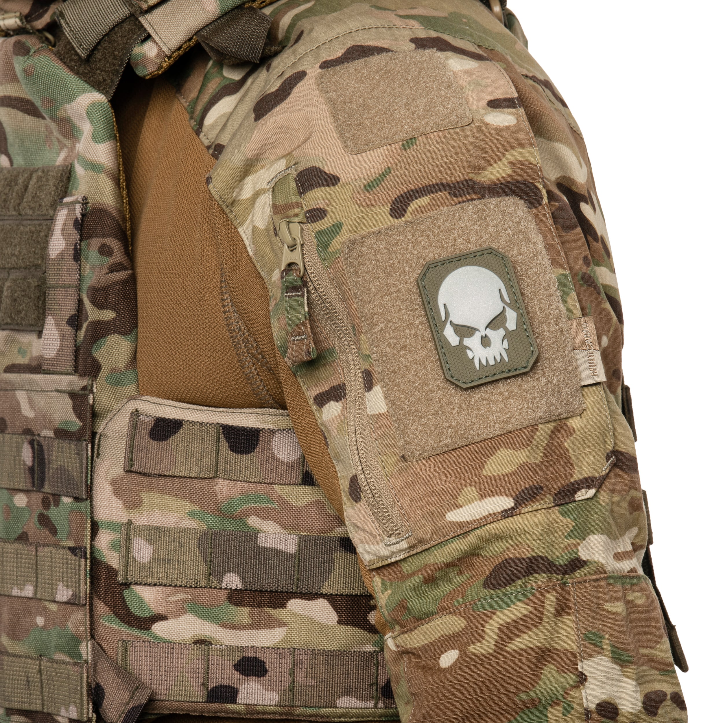 Mil-Tec - Skull SM - 3D-Aufnäher - Olive