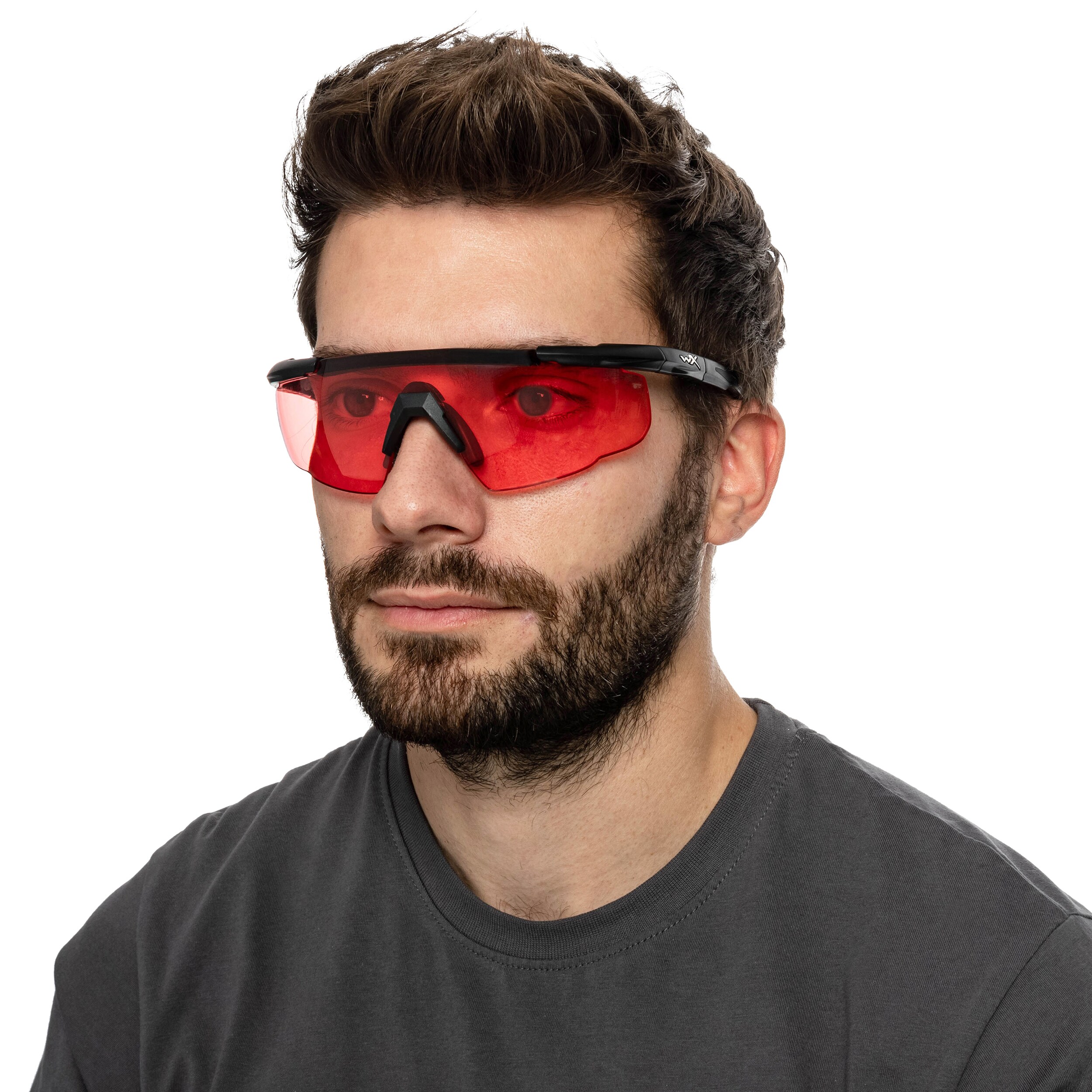 Wiley X - Saber Advanced Set 3in1 - taktische Schutzbrille - Smoke/Rust/Vermillion/Matte Black