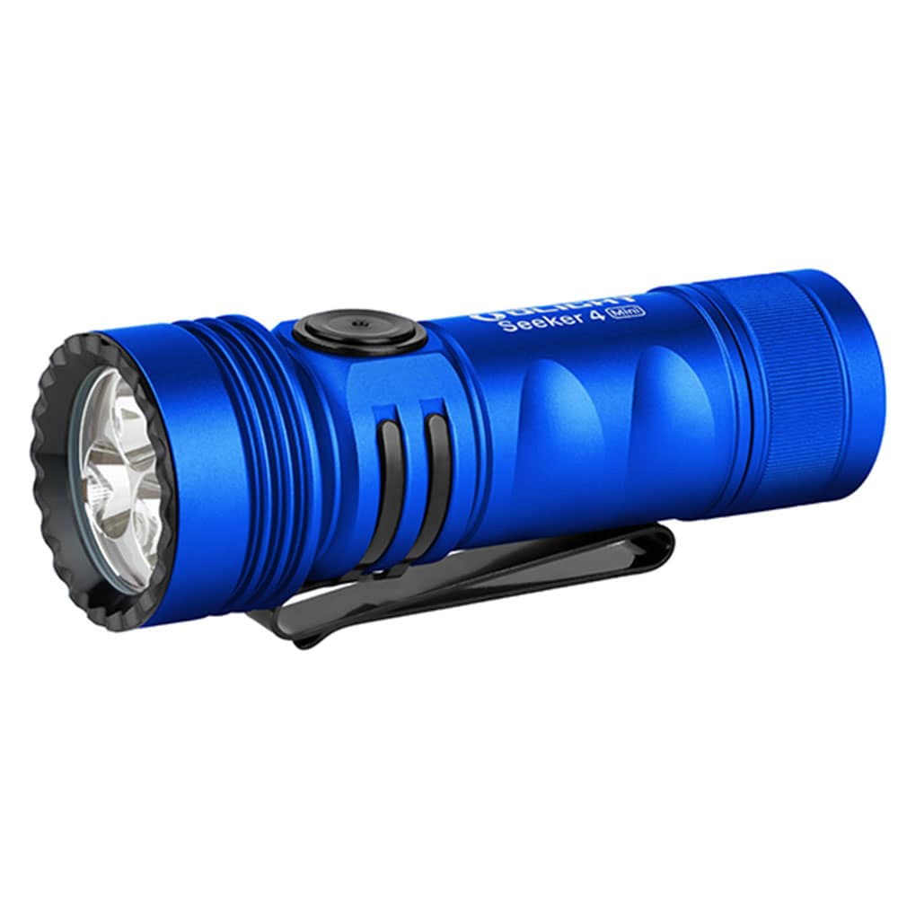 Olight - Seeker 4 Mini Cool White - Taktische Taschenlampe 1200 Lumen - Blue