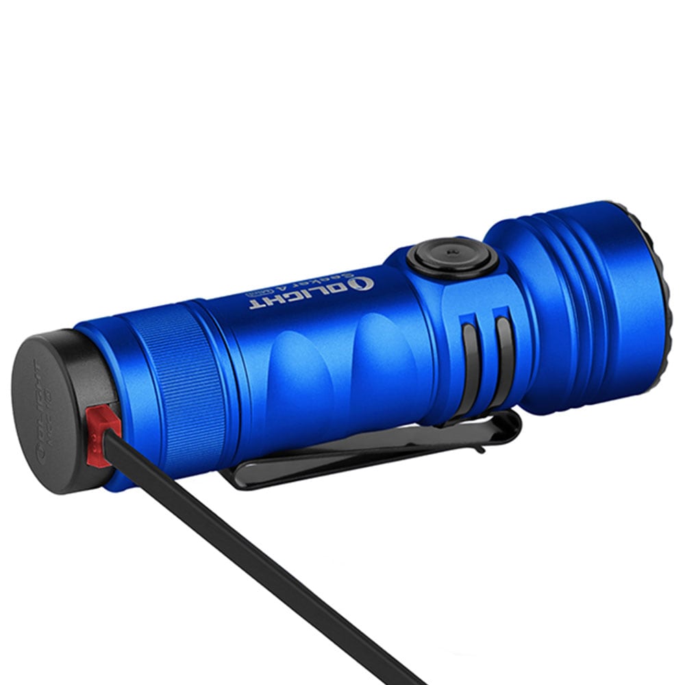 Olight - Seeker 4 Mini Cool White - Taktische Taschenlampe 1200 Lumen - Blue