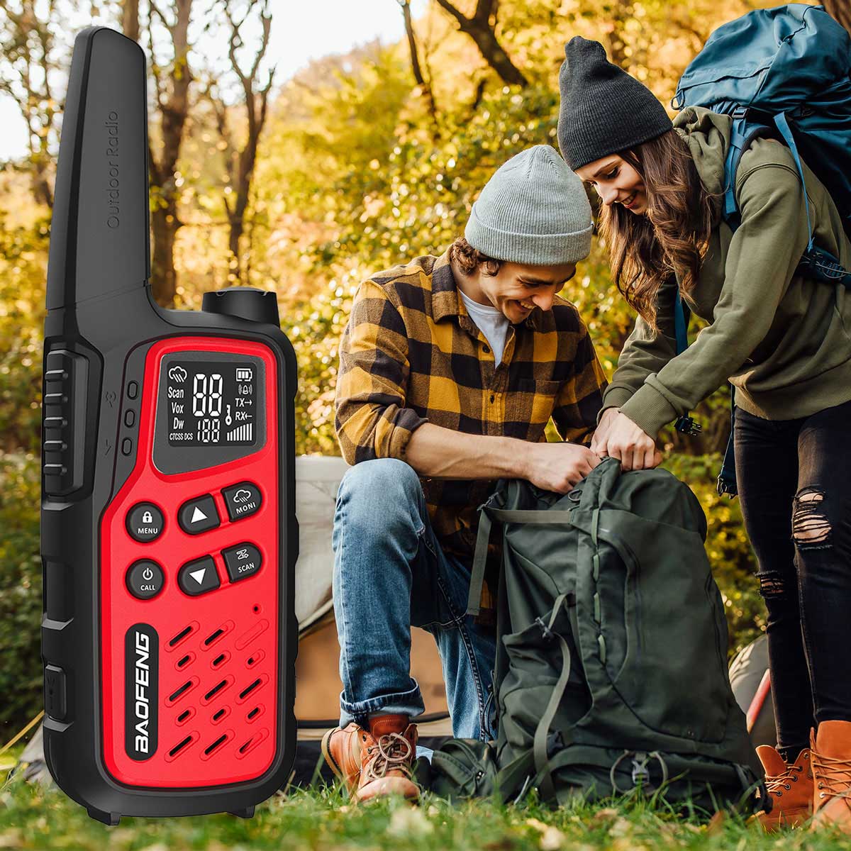 Baofeng - BF-25E PMR-Funkgerät 2 Stk. - Rot