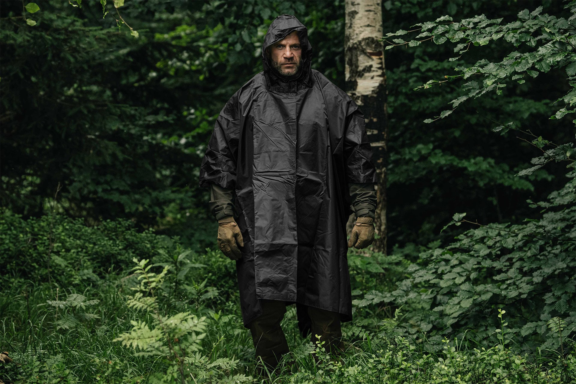 Badger Outdoor - Rain Poncho Ripstop - Regenponcho - Black