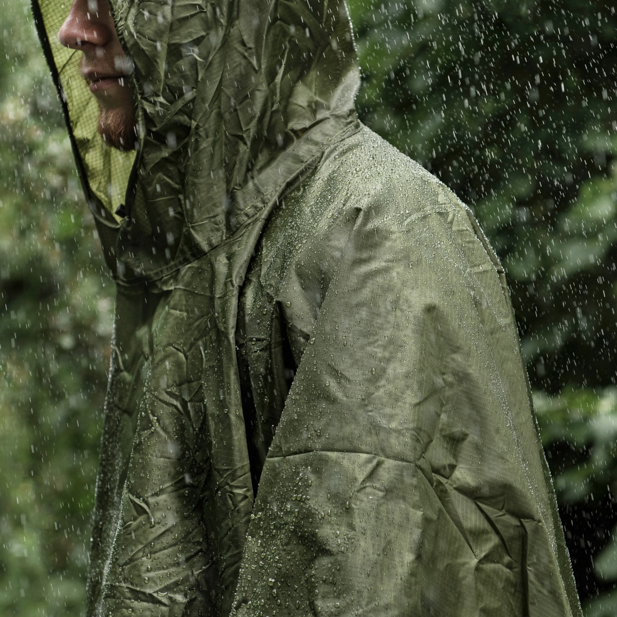 Badger Outdoor - Rain Poncho Ripstop - Regenponcho - Olive