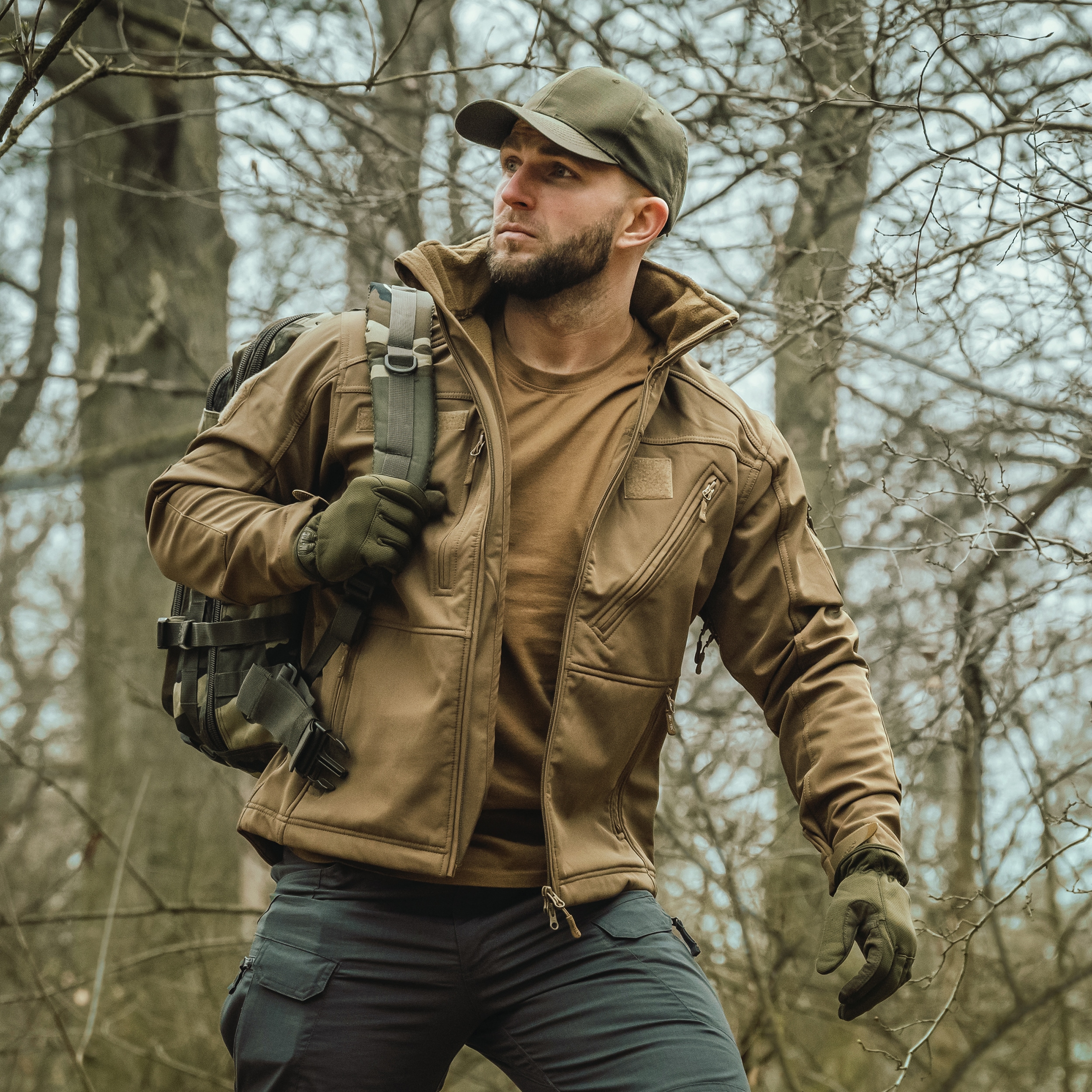 Mil-Tec - SCU 14 - Softshelljacke - Dark Coyote