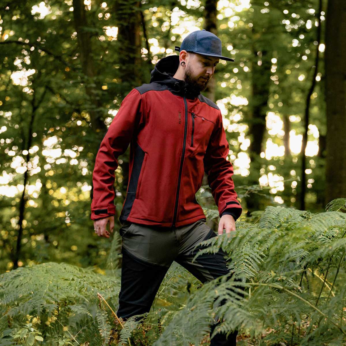 Alpinus - Softshell Aso - Jacke - Rot-Schwarz