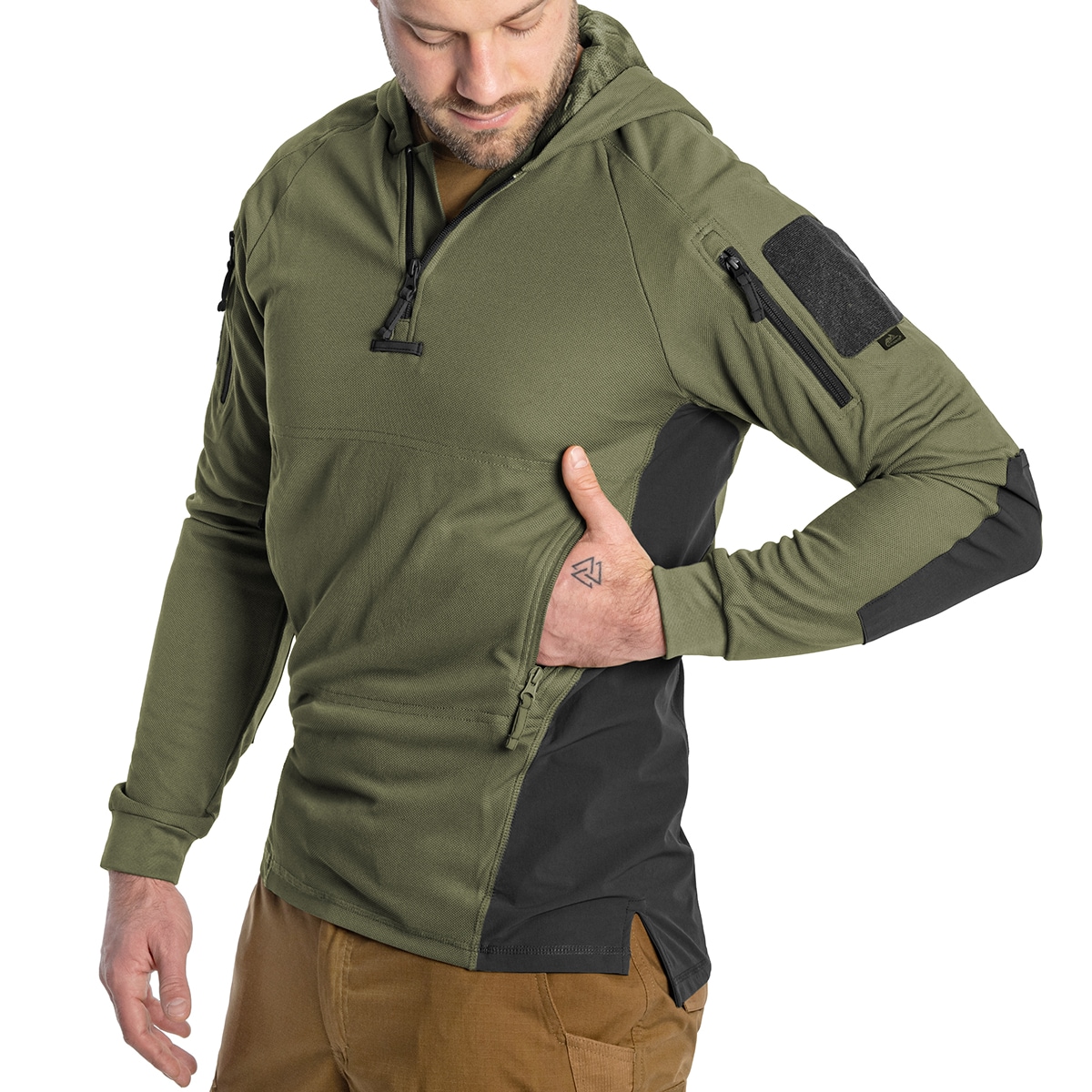 Helikon - Range Hoodie Topcool - Sweatshirt - Olive Green/Black 