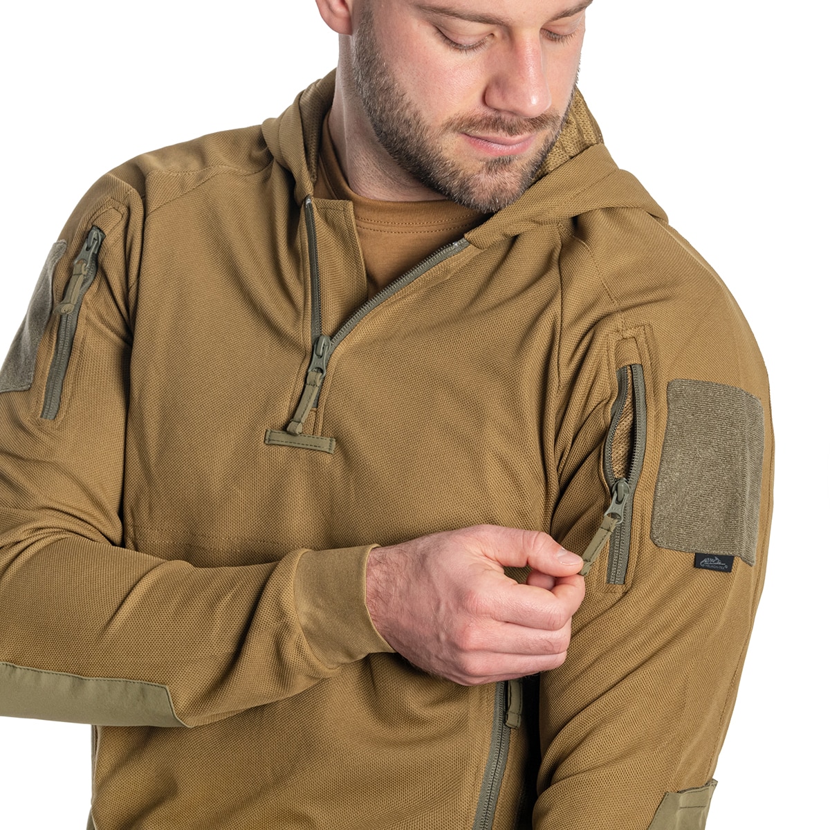 Helikon - Range Hoodie Topcool - Sweatshirt - Coyote/Adaptive Green 