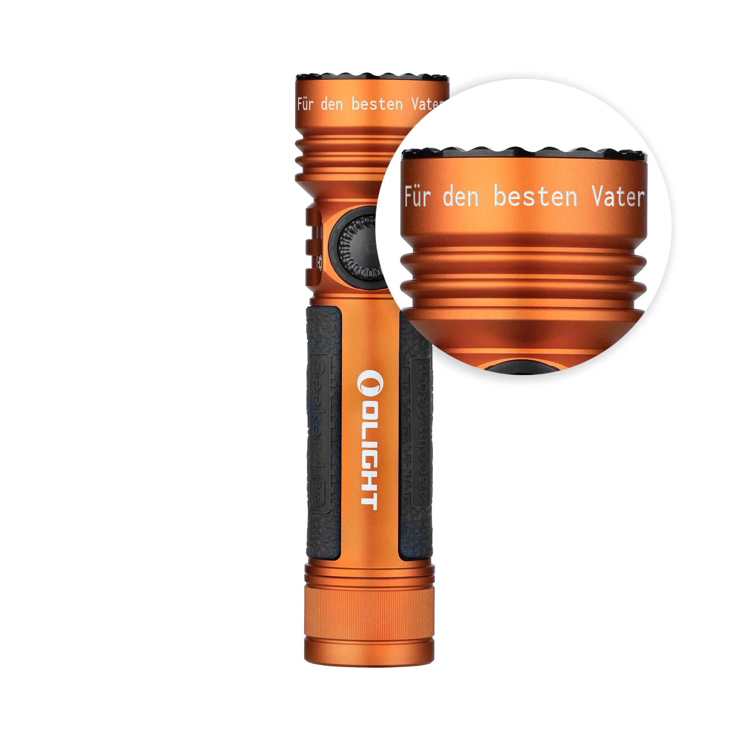 Olight - Seeker 4 Pro CW - Taktische Such-Taschenlampe - Orange - 4600 Lumen