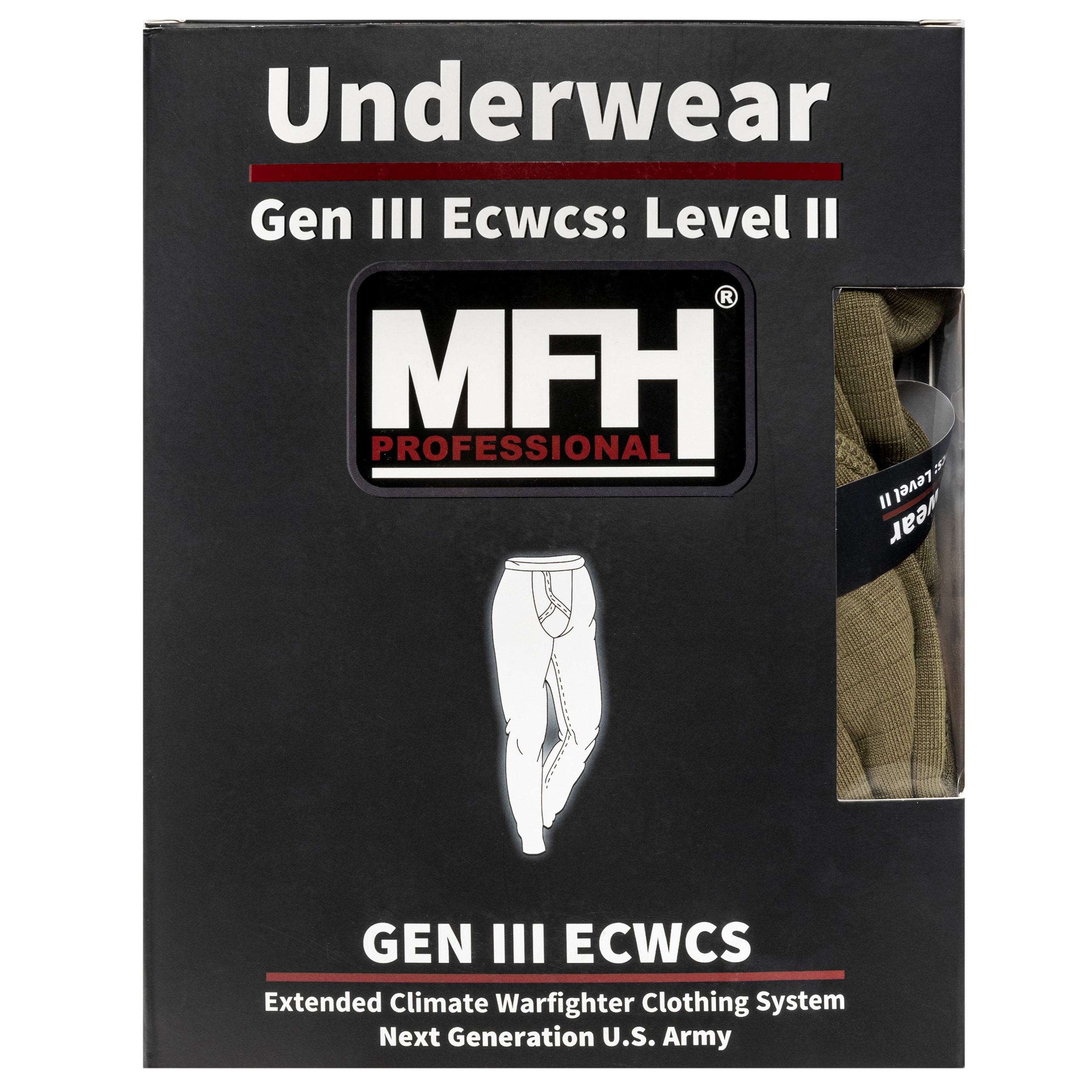 MFH - US Level II GEN III - Thermo-Leggings für Männer - Olive 