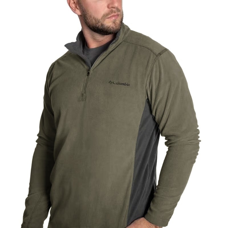 Columbia - Klamath Range II Half Zip - Fleecejacke - Stone Green/Shark