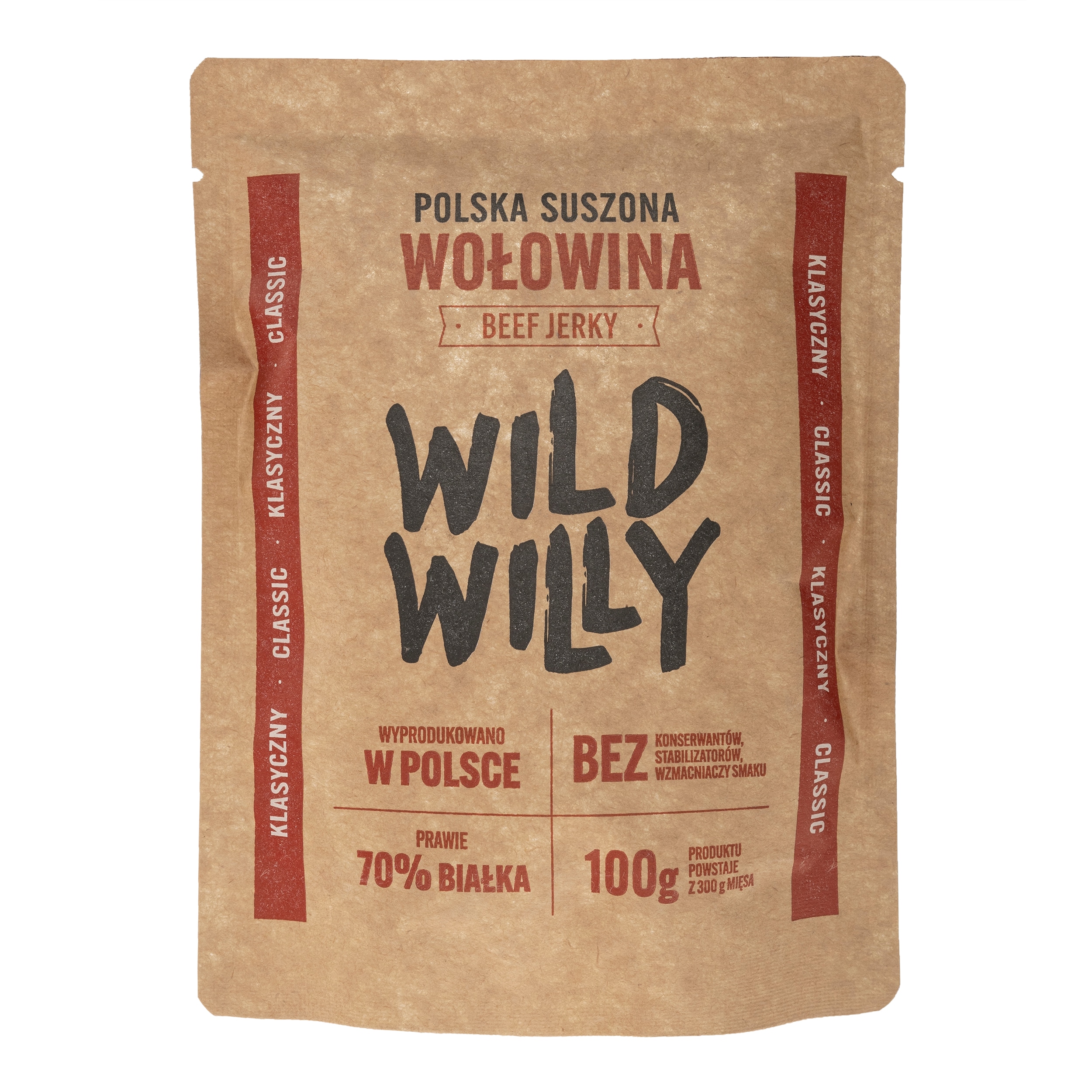 Wild Willy - Beef Jerky klassischer Geschmack - Getrocknetes Rindfleisch 30 g