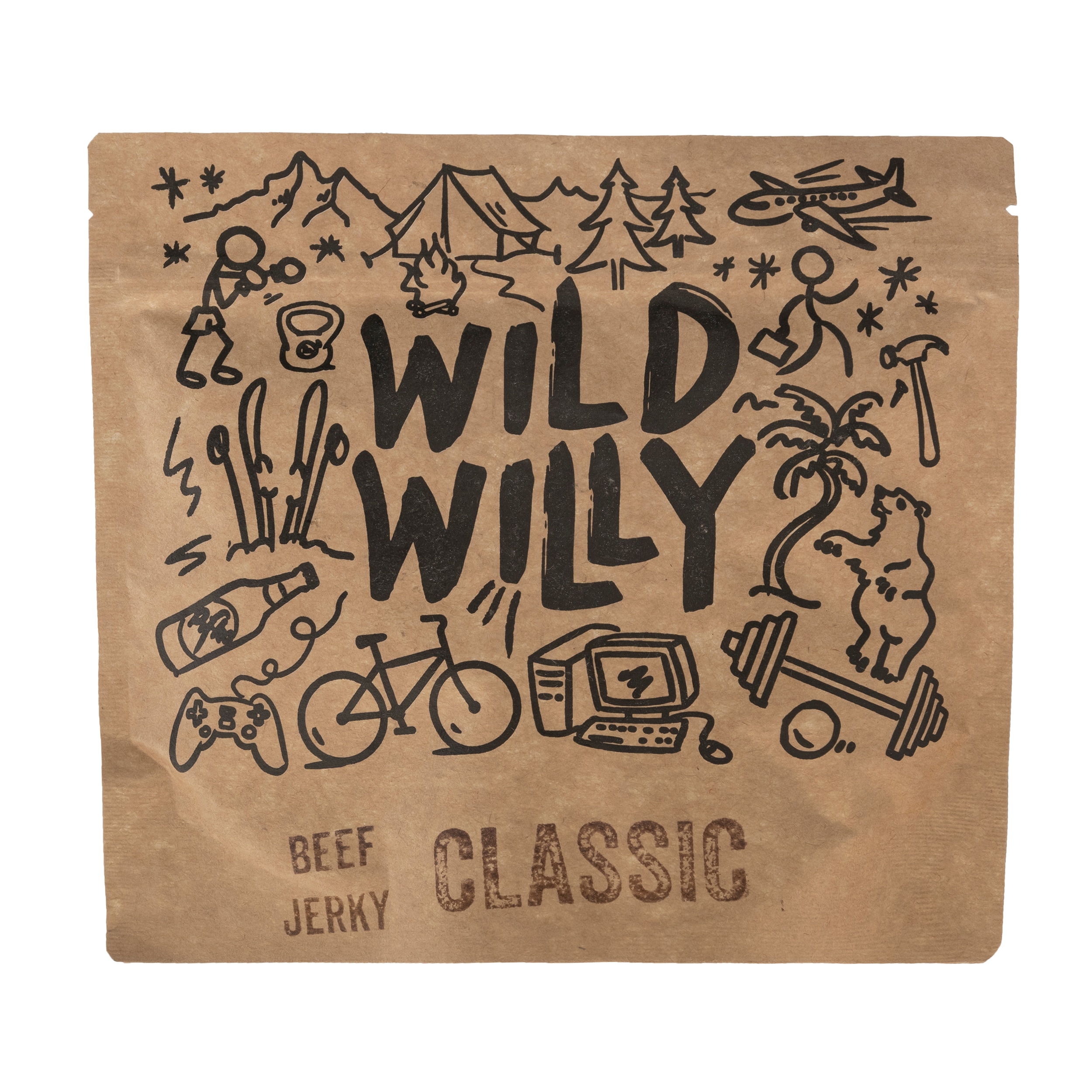 Wild Willy - Beef Jerky klassischer Geschmack - Getrocknetes Rindfleisch 100 g