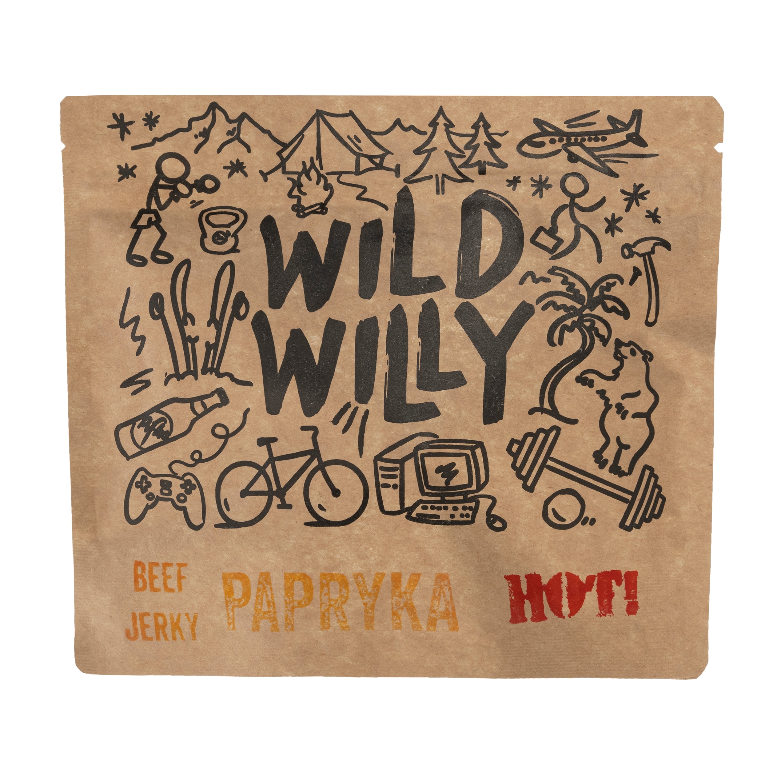 Wild Willy - Beef Jerky Pepper Hot! - Getrocknetes Rindfleisch 100 g