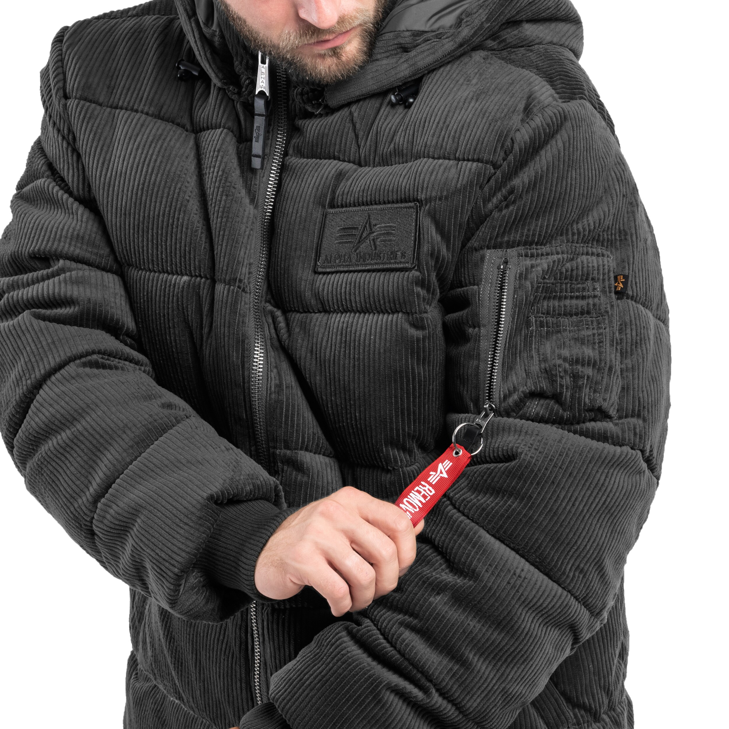 Alpha Industries - Puffer Cord  - Jacke - Black