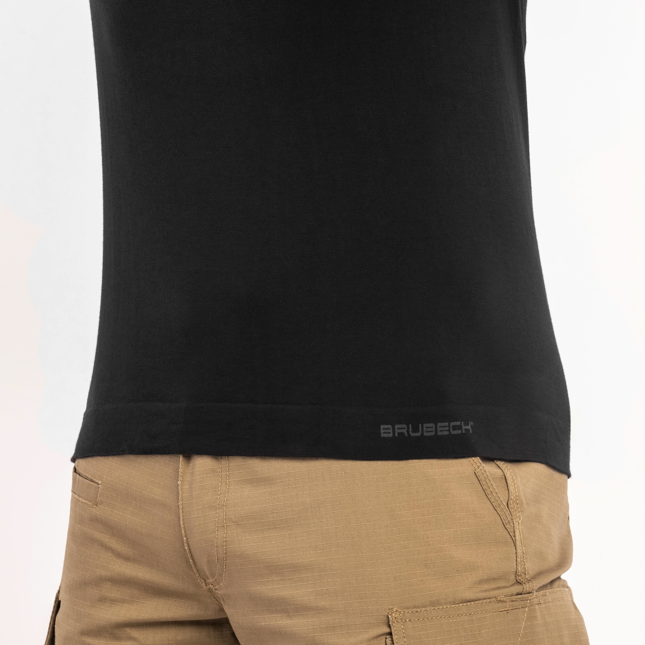 Brubeck - Langarmshirt Comfort Cotton - Schwarz