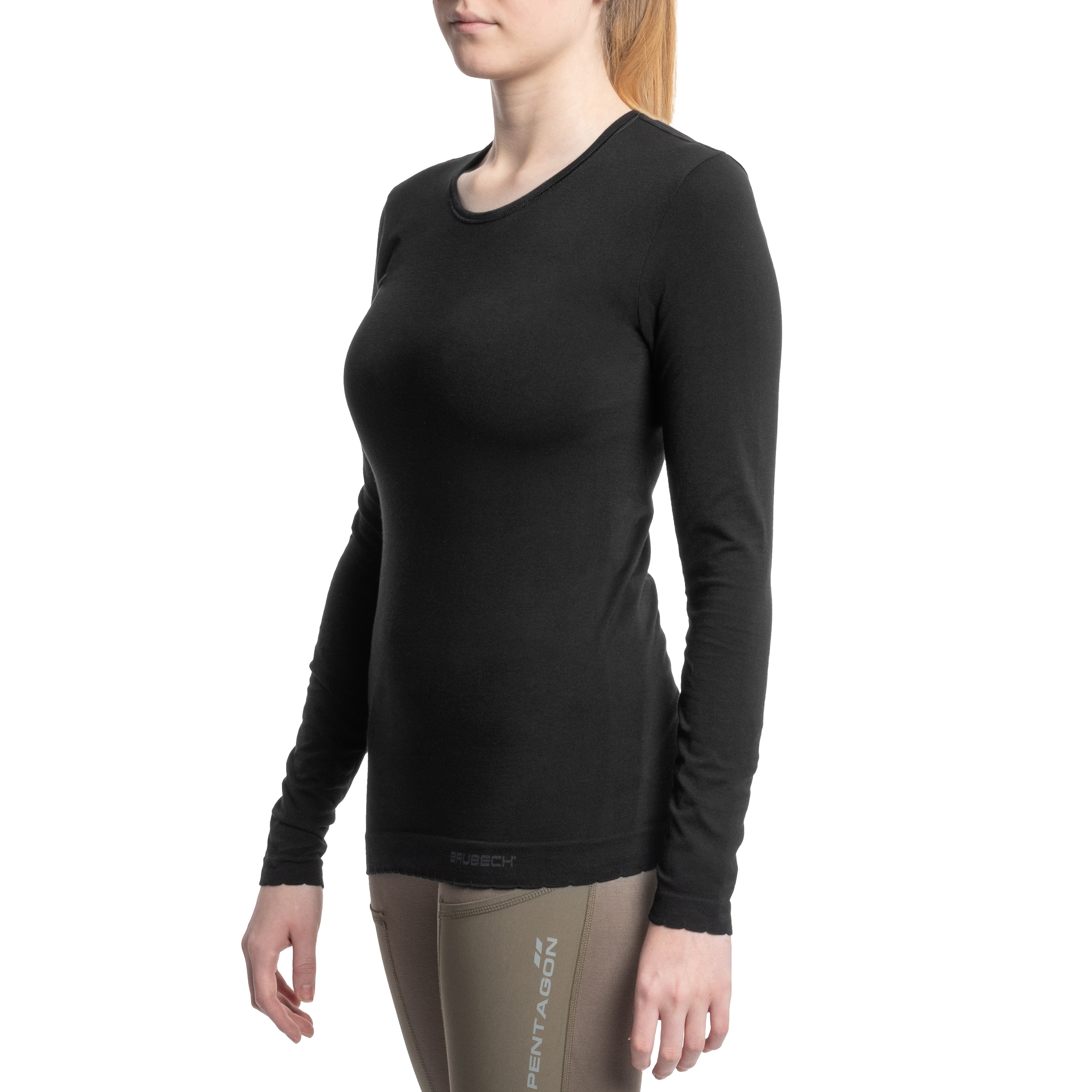 Brubeck - Langarmshirt für Damen Comfort Cotton - Schwarz