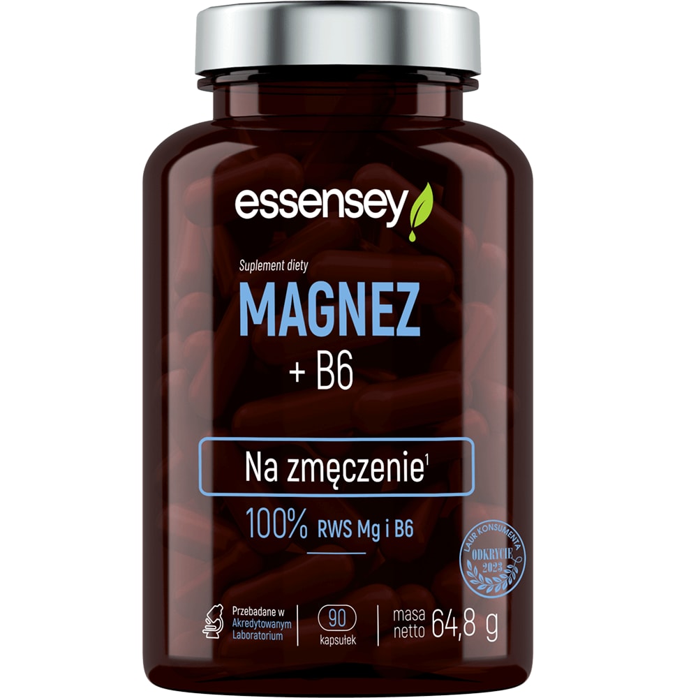 Essensey - Magnesium mit Vitamin B6 90 Kapseln - Nahrungsergänzungsmittel 