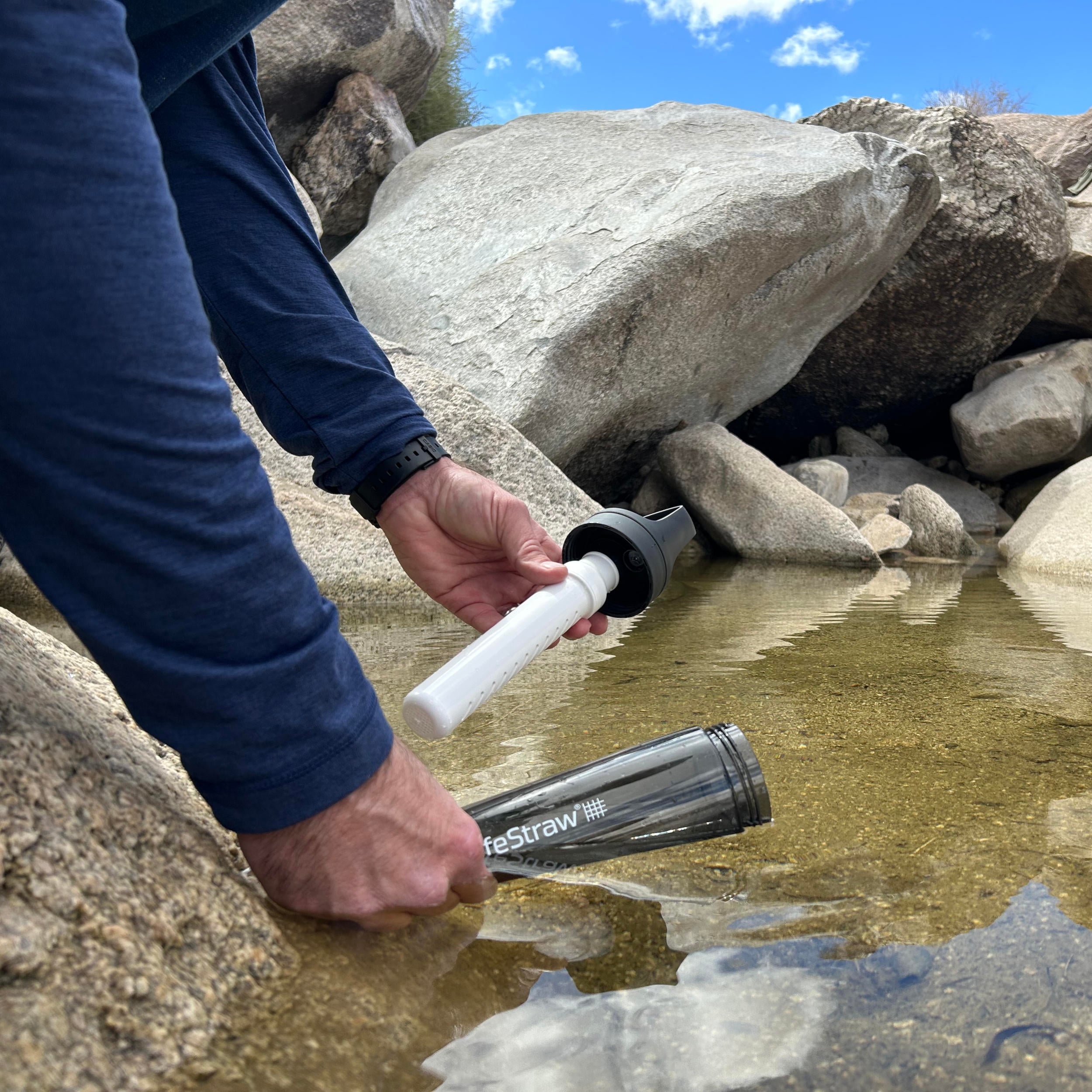 LifeStraw - Go 2.0 Tritan Trinkflasche mit Filter 650 ml - Nordic Noir