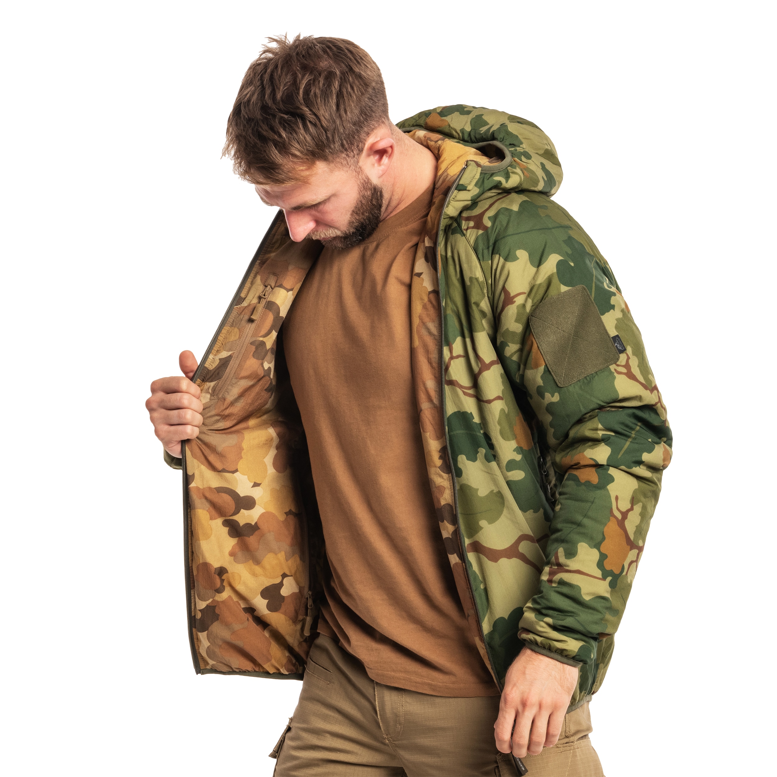 Helikon - Wolfhound Hoodie - Wendejacke - Mitchell Camo Leaf/Mitchell Camo Clouds