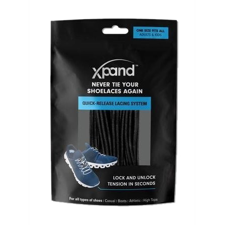 Xpand - Quick-Release Solid - elastische Schnürsenkel - Black 