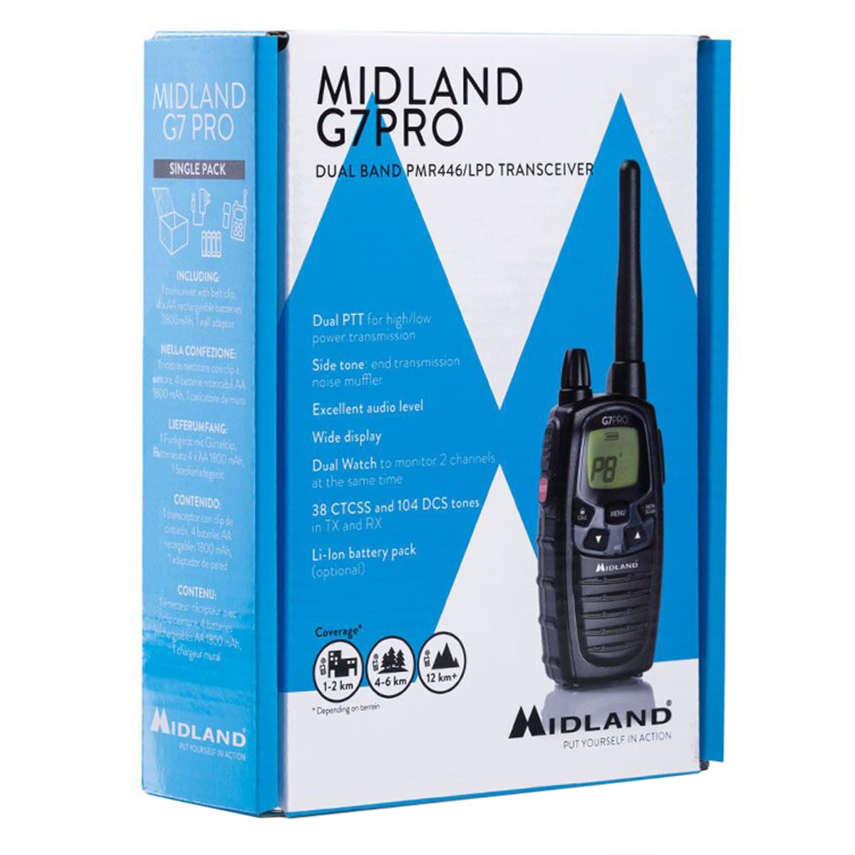 Midland - G7 Pro PMR - Sprechfunkgerät - schwar